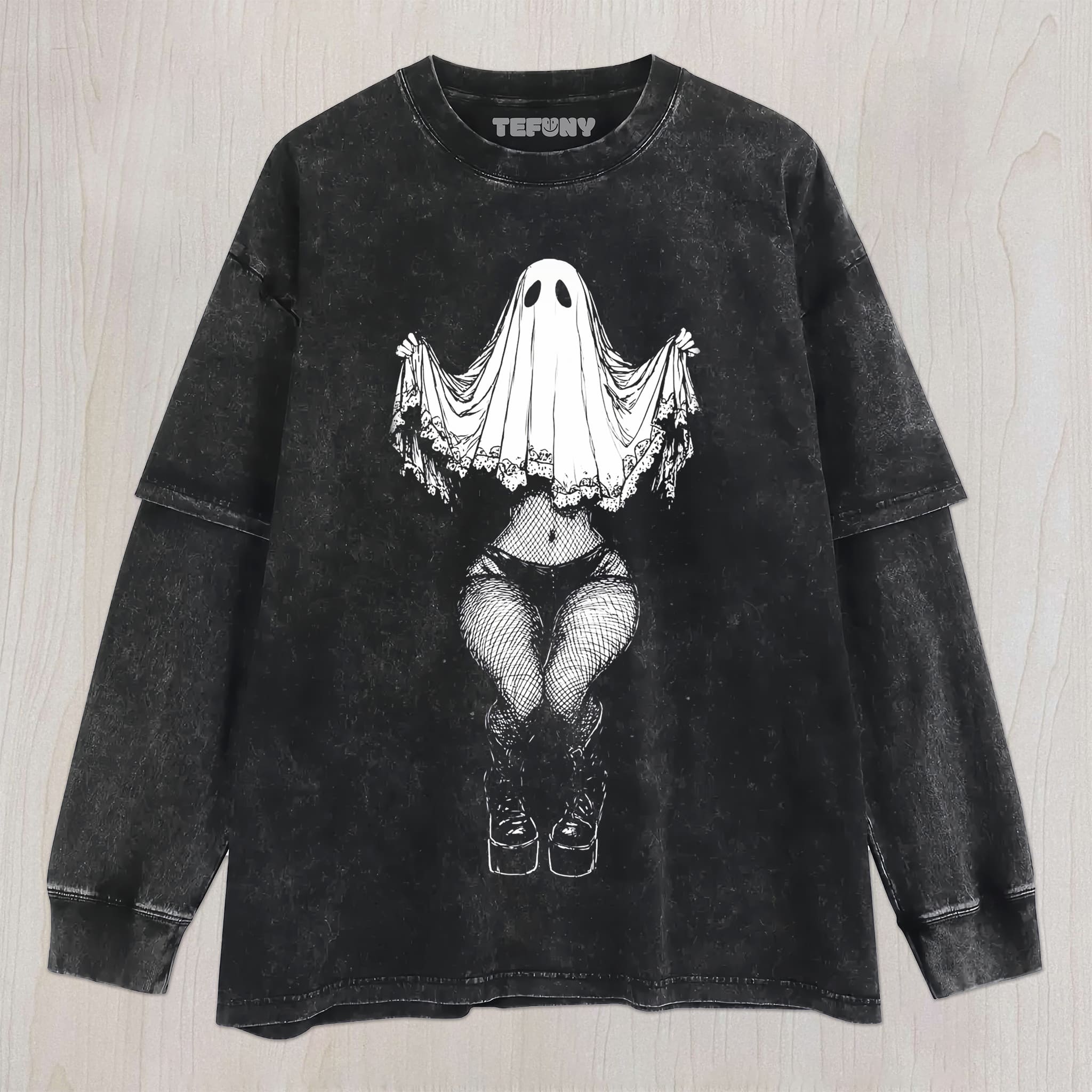 CUTE GHOST V5 T-SHIRT UNISEX TEE, TANK TOP, LAYERED LS, SWEATSHIRT & HOODIE
