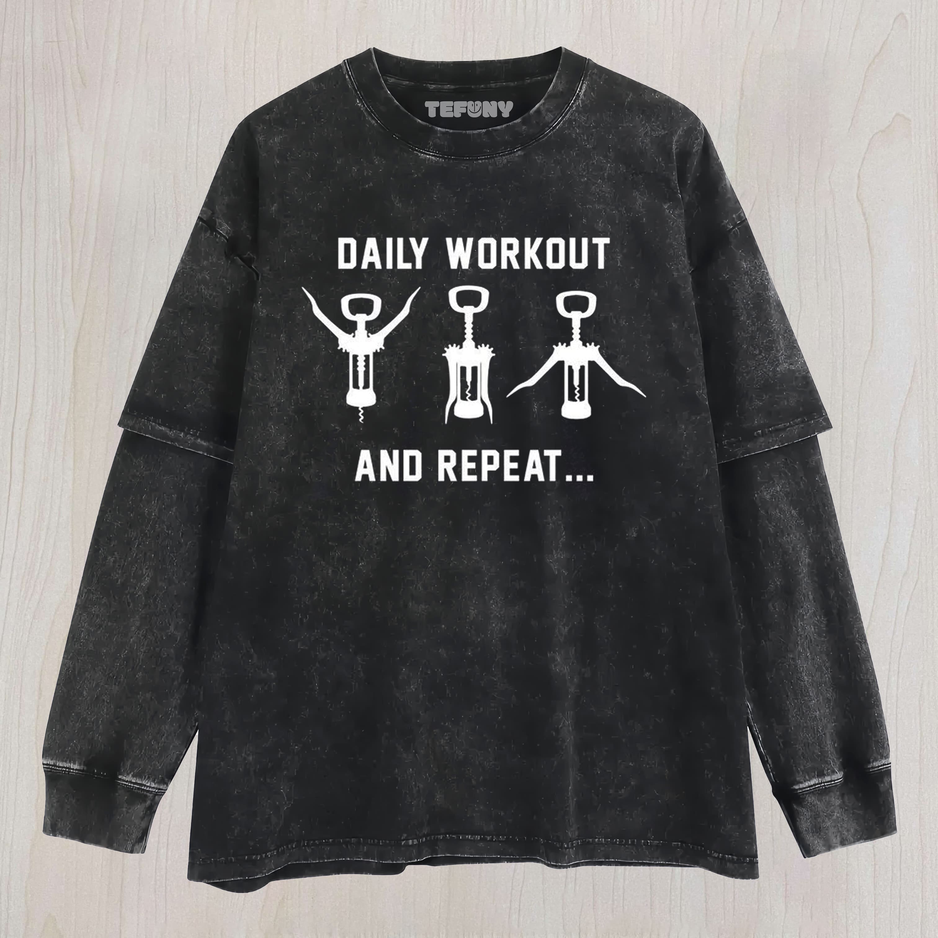 DAILY WORKOU LAYERED LONG SLEEVE
