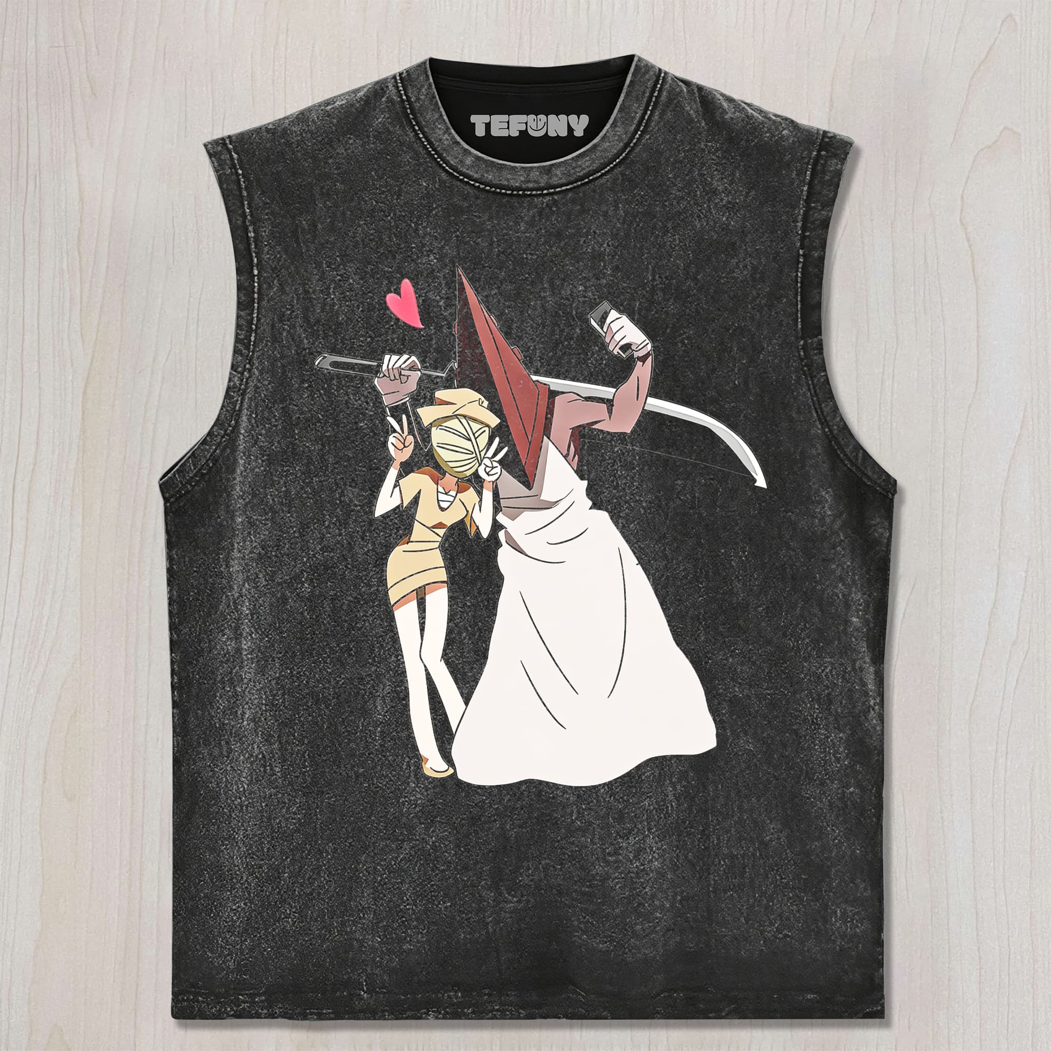DARK CARTOON DUO VINTAGE GRAPHIC TEE UNISEX TEE, TANK TOP, LAYERED LS, SWEATSHIRT & HOODIE