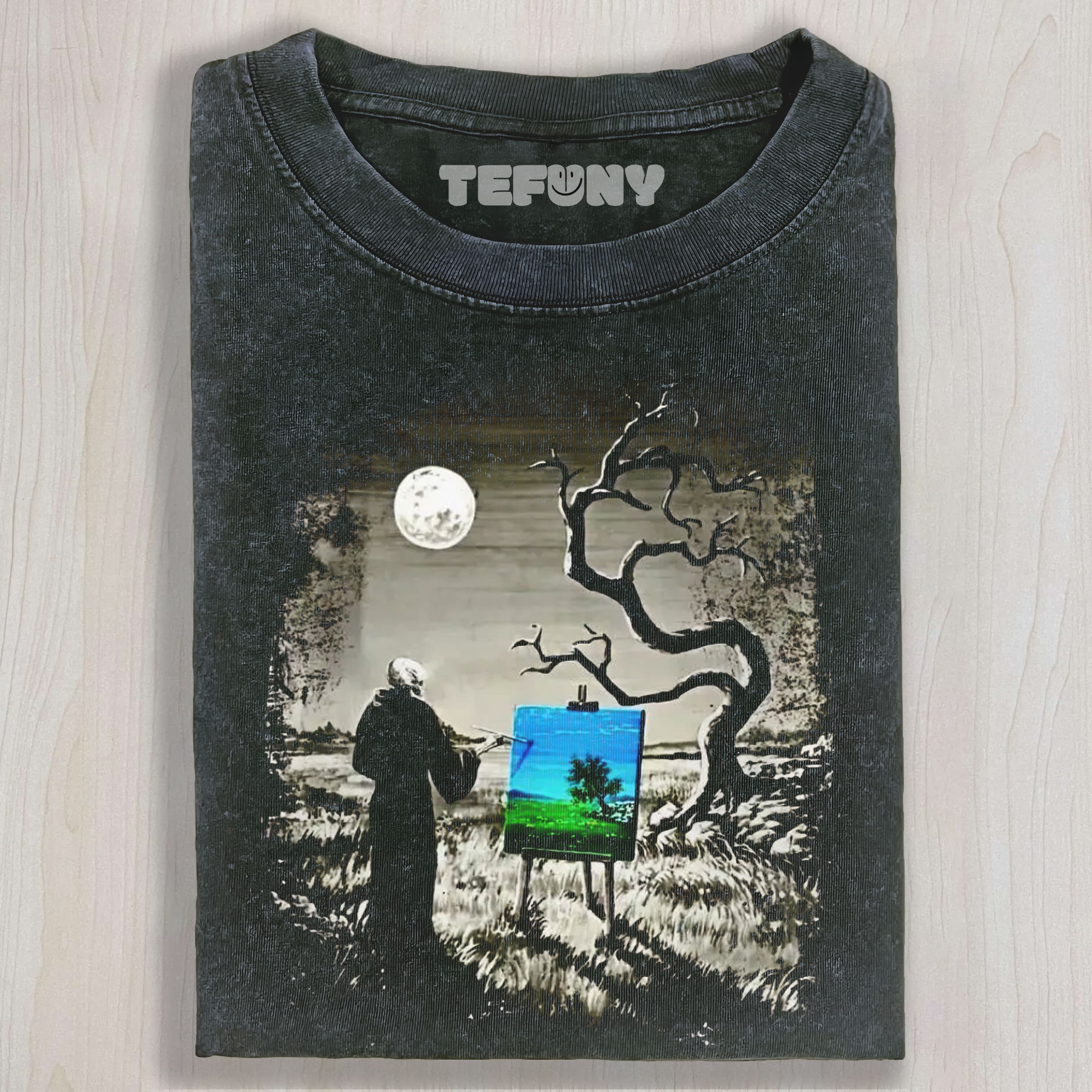 DARK GOTHIC LANDSCAPE PAINTING AESTHETIC UNISEX TEE, TANK TOP, LAYERED LS, SWEATSHIRT & HOODIE