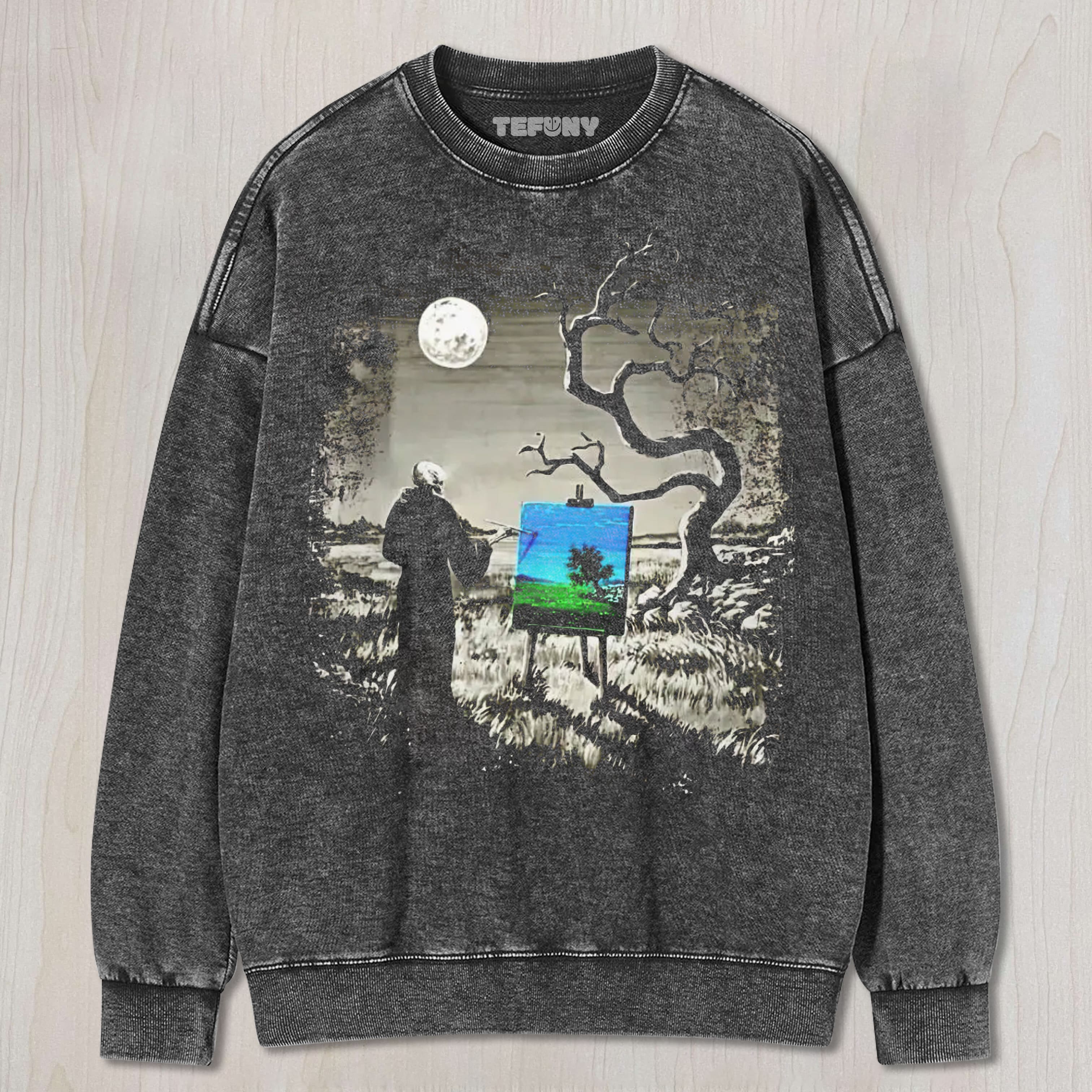 DARK GOTHIC LANDSCAPE PAINTING AESTHETIC UNISEX TEE, TANK TOP, LAYERED LS, SWEATSHIRT & HOODIE
