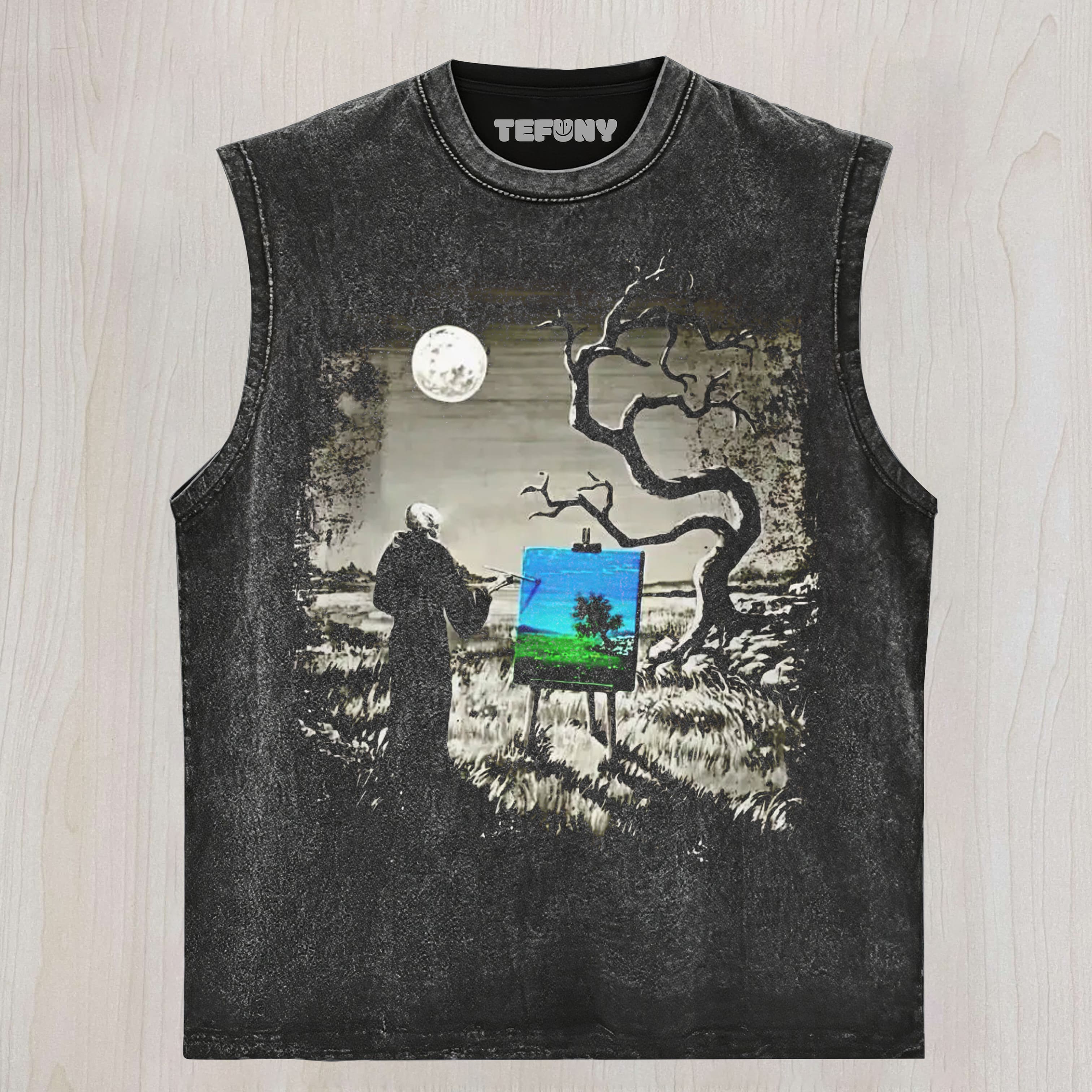 DARK GOTHIC LANDSCAPE PAINTING AESTHETIC UNISEX TEE, TANK TOP, LAYERED LS, SWEATSHIRT & HOODIE