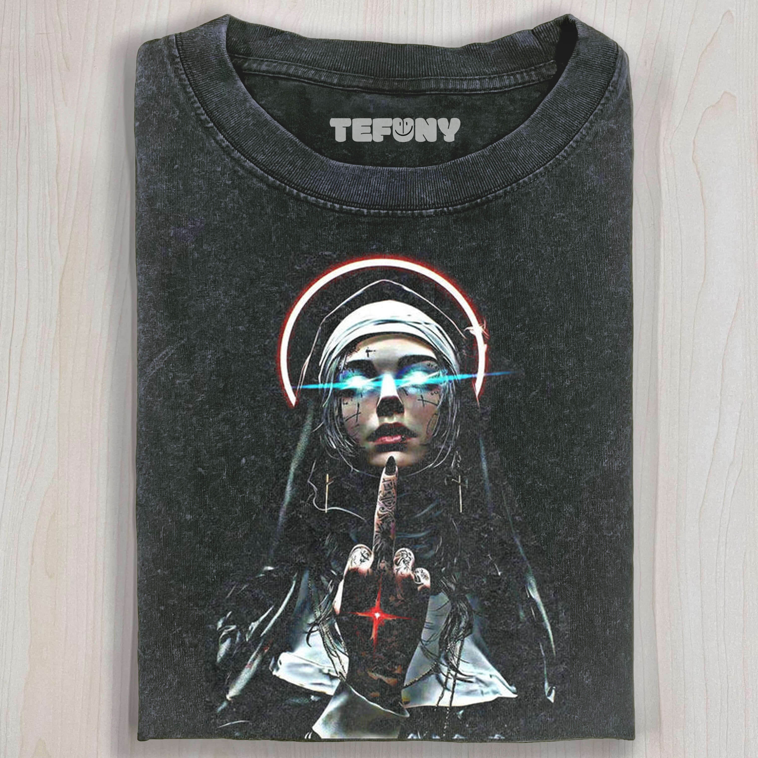 DARK PUNK - STYLE NUN GRAPHIC T-SHIRT