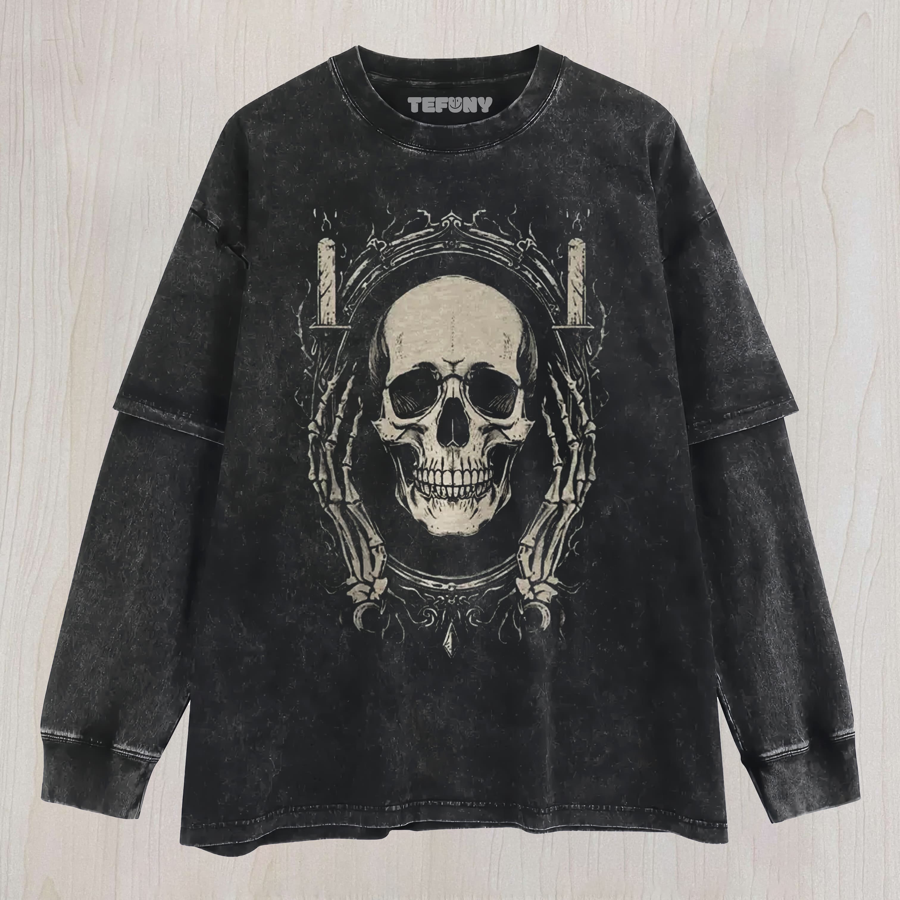 DARK ACADEMIA SKELETON T UNISEX TEE, TANK TOP, LAYERED LS, SWEATSHIRT & HOODIE