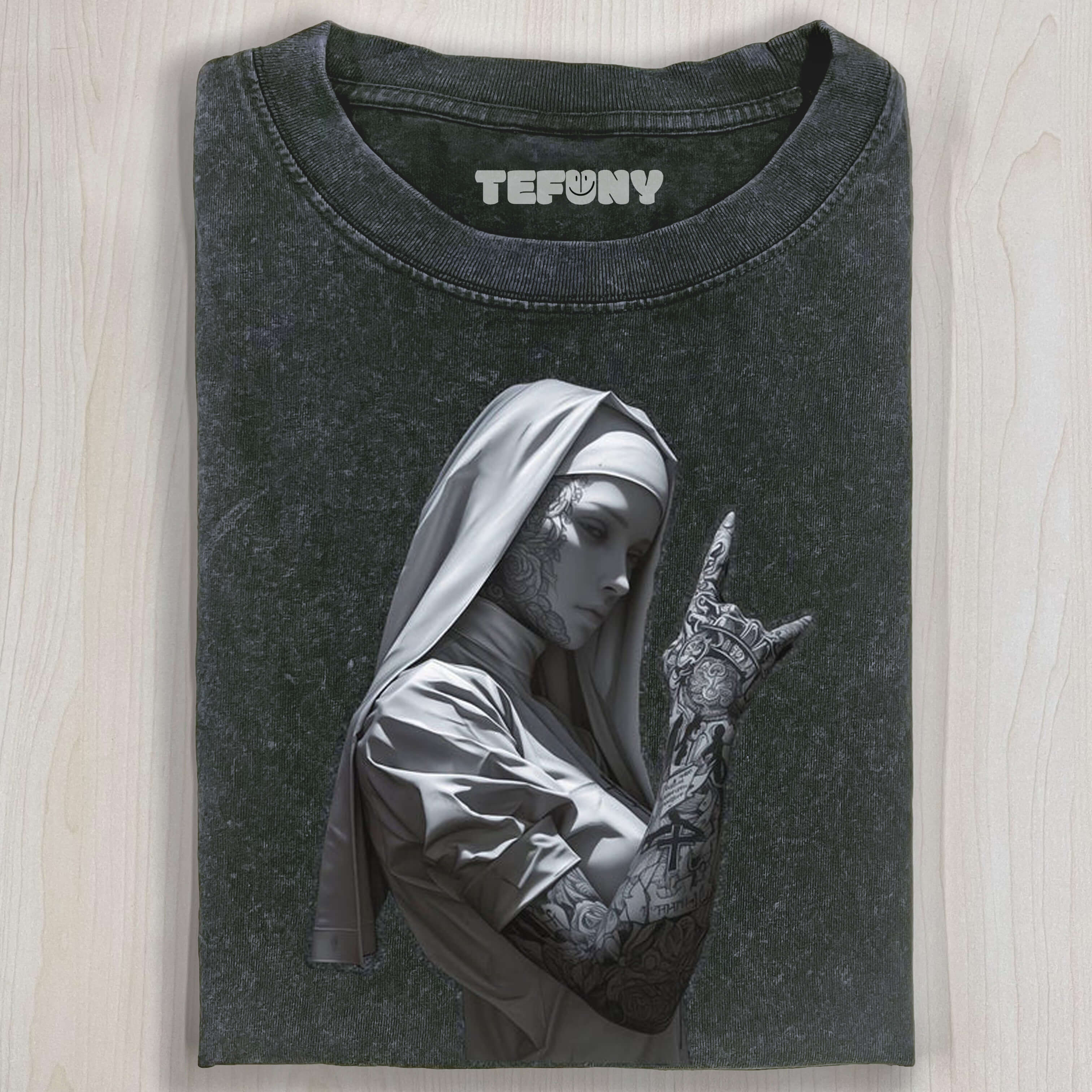 DARK PUNK - STYLE NUN GRAPHIC V1 T-SHIRT