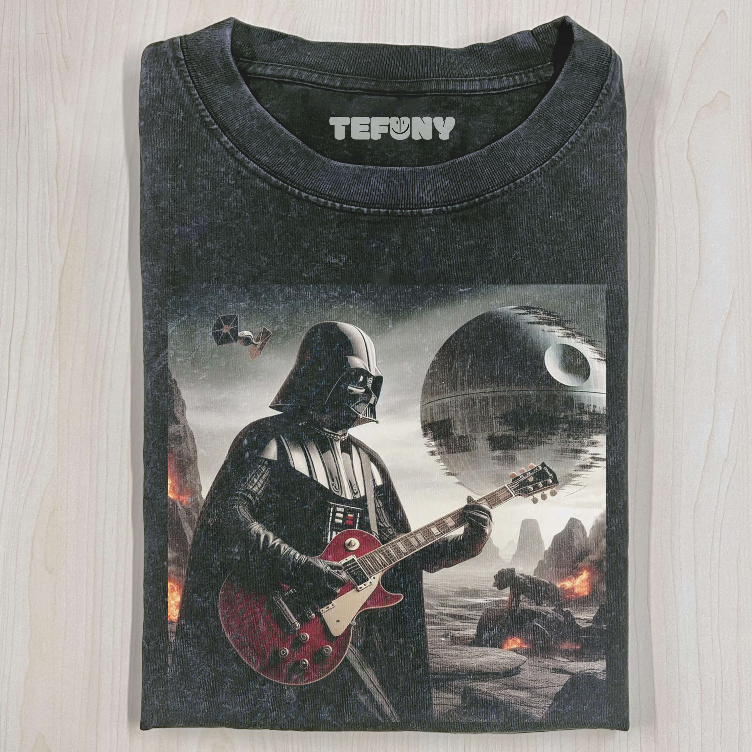 DARTH VADER PLAYING GUITAR ON THE DEATH STAR T-SHIRT