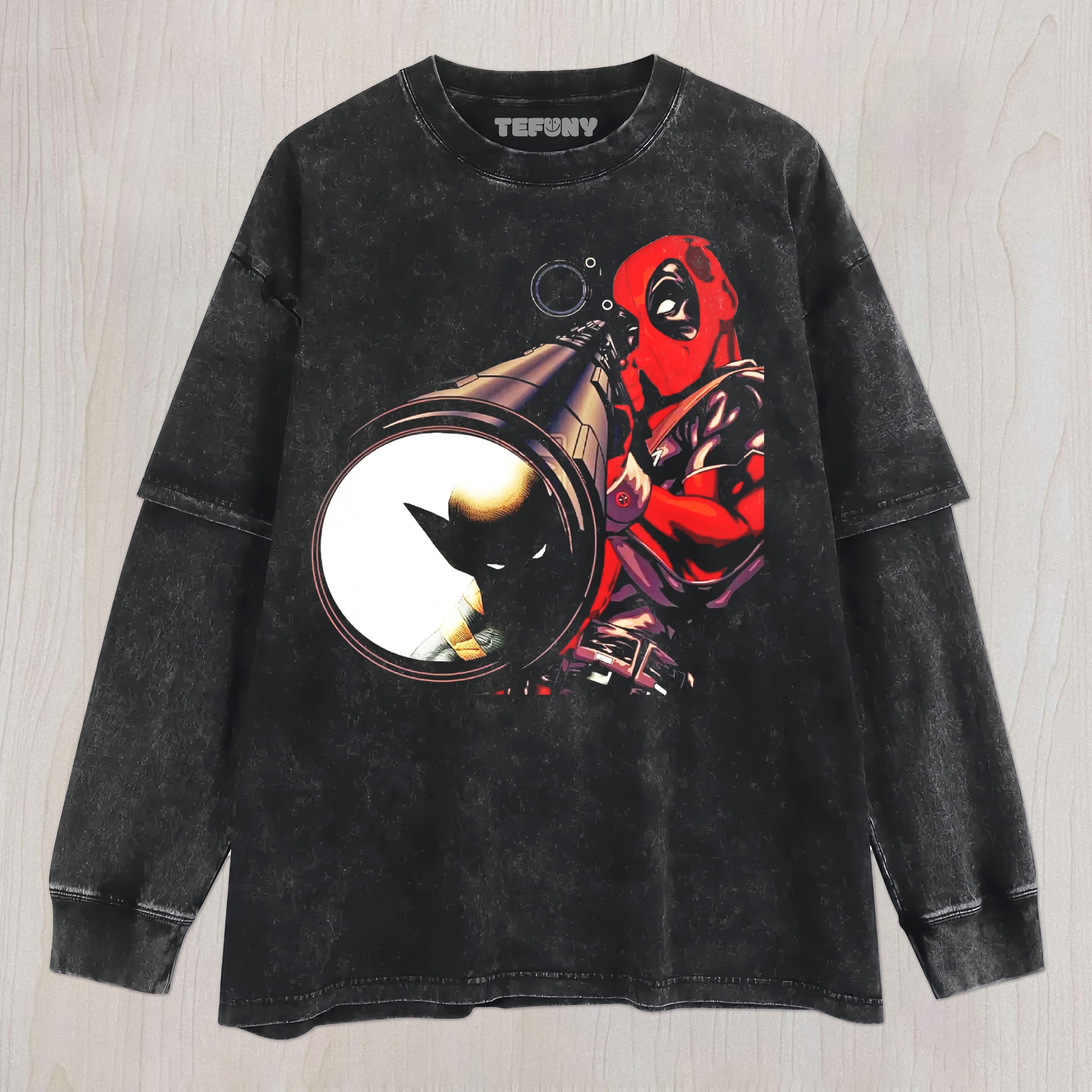 DEADPOOL AIMS AT W UNISEX TEE, TANK TOP, LAYERED LS, SWEATSHIRT & HOODIE