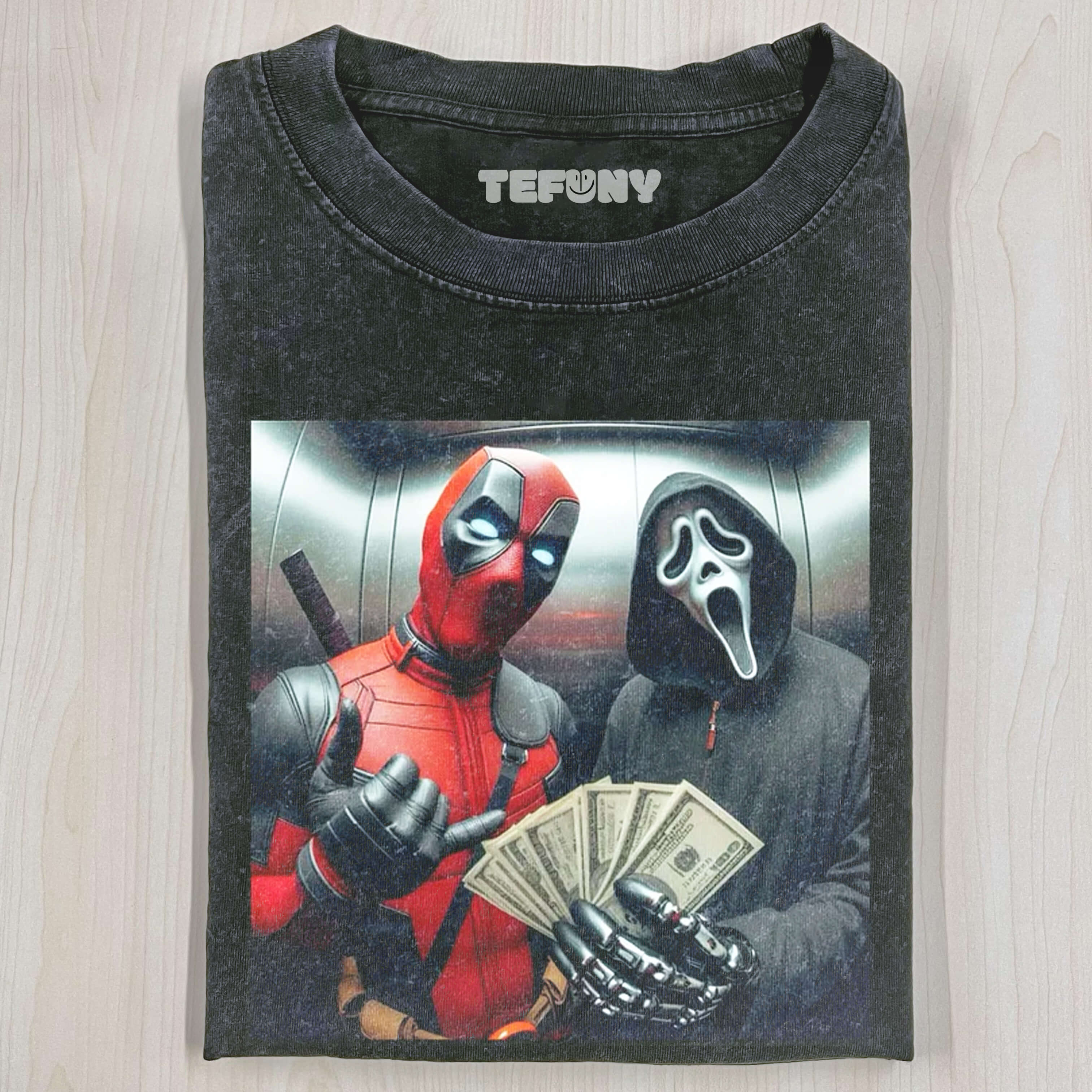 DEADPOOL AND GHOSTFACE T-SHIRT