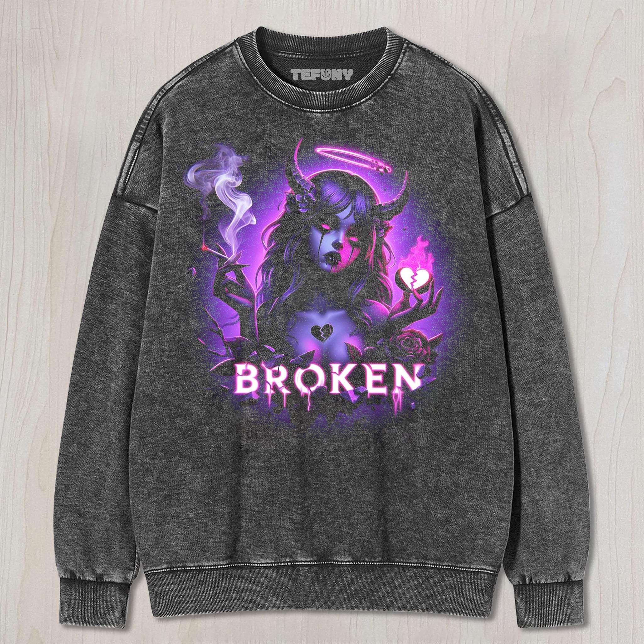 DEMON BROKEN UNISEX TEE, TANK TOP, LAYERED LS, SWEATSHIRT & HOODIE