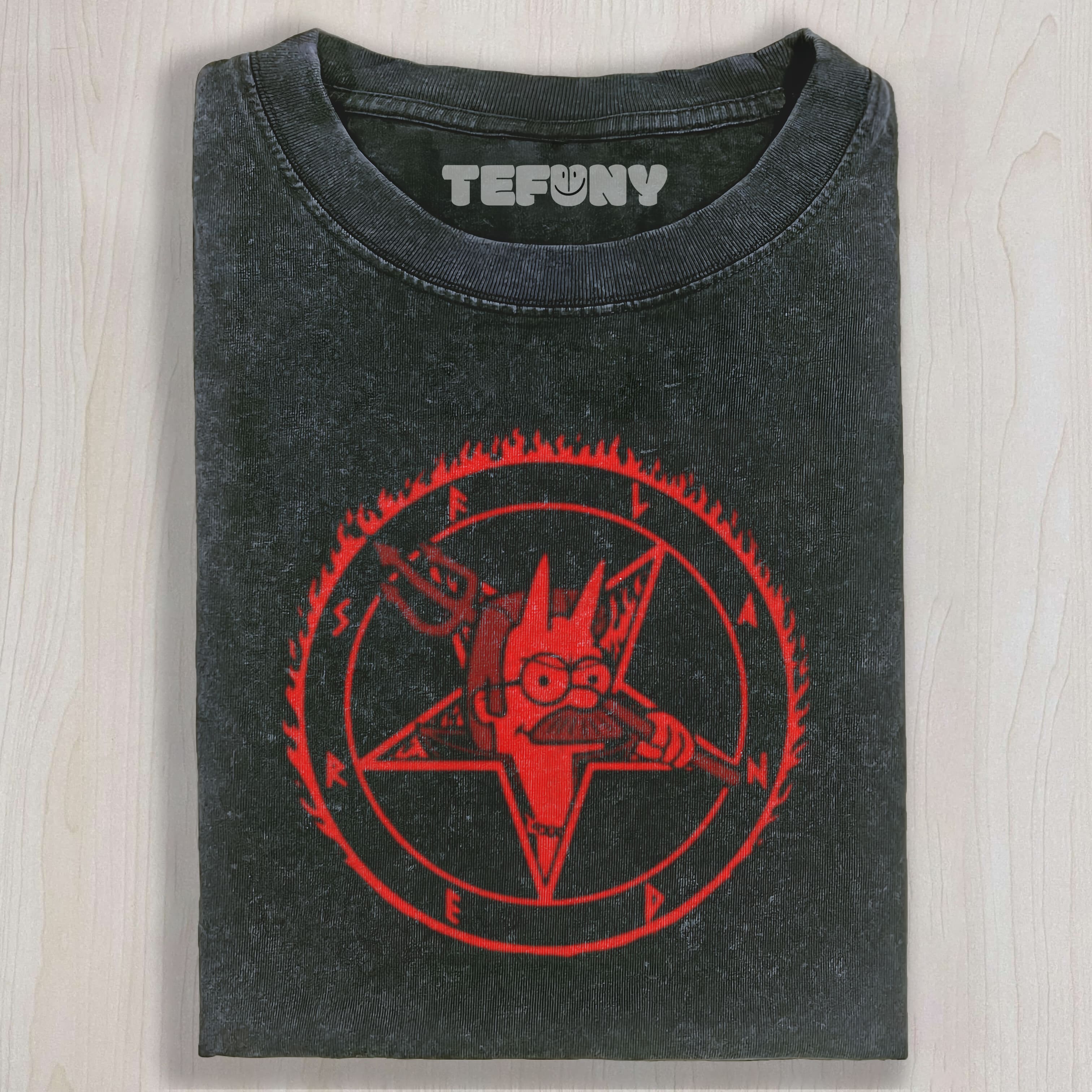 DEVIL PARODY GRAPHIC WASHED TEE & SWEAT & HOOD