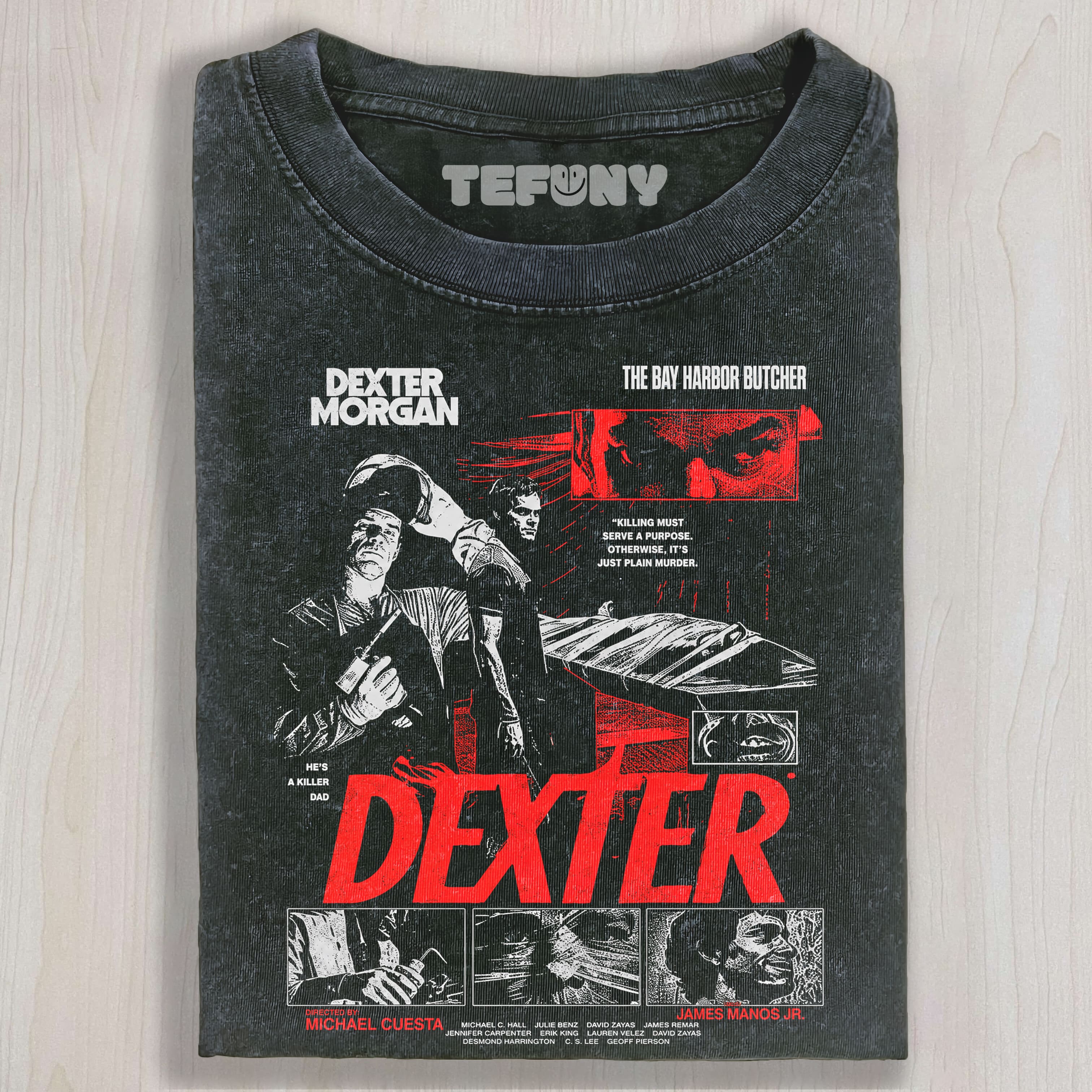 DEXTER UNISEX TEE, TANK TOP, LAYERED LS, SWEATSHIRT & HOODIE