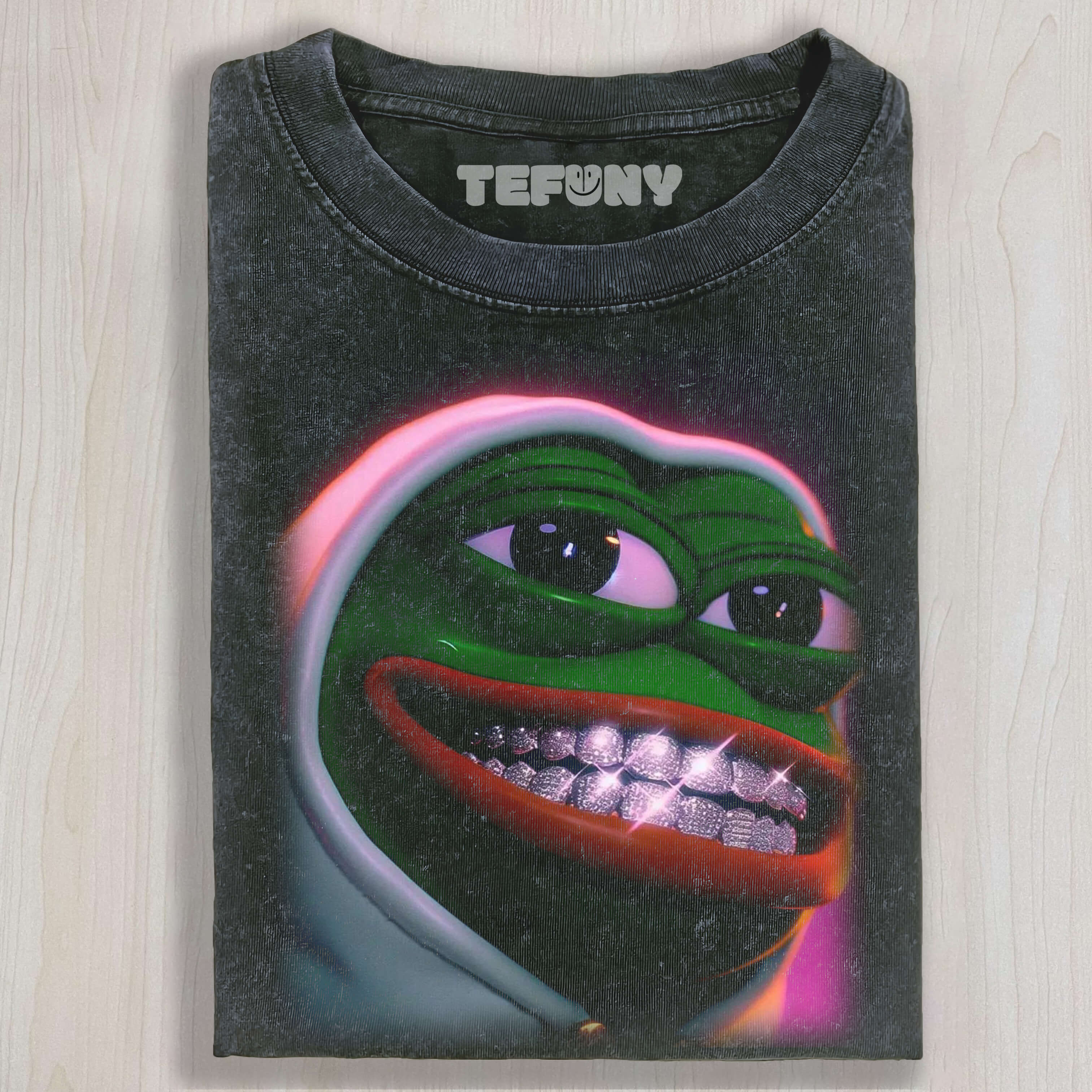 DIAMOND TOOTH SAD FROG T-SHIRT
