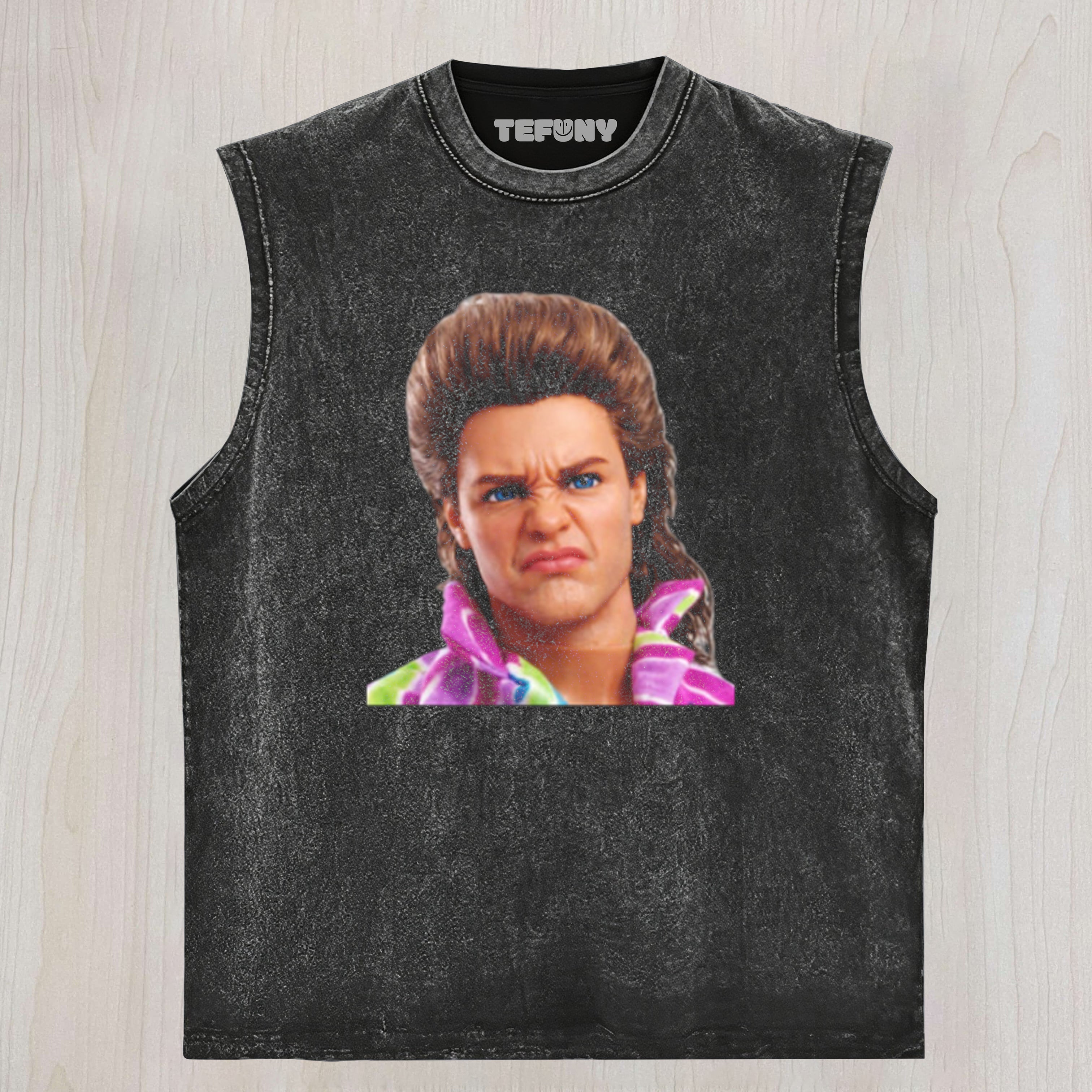 DISGUSTED DOLL FACE MULLET MALE MEME UNISEX TEE, TANK TOP, LAYERED LS, SWEATSHIRT & HOODIE