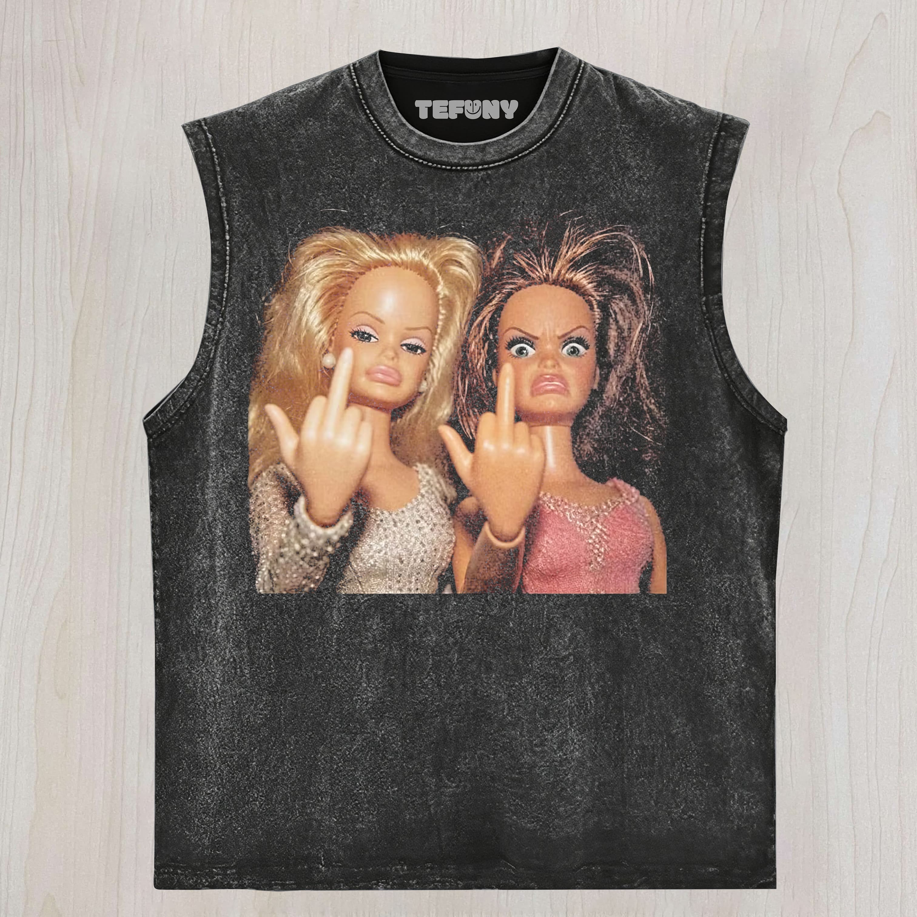 DISGUSTED DOLL GIRL V3 UNISEX TEE, TANK TOP, LAYERED LS, SWEATSHIRT & HOODIE