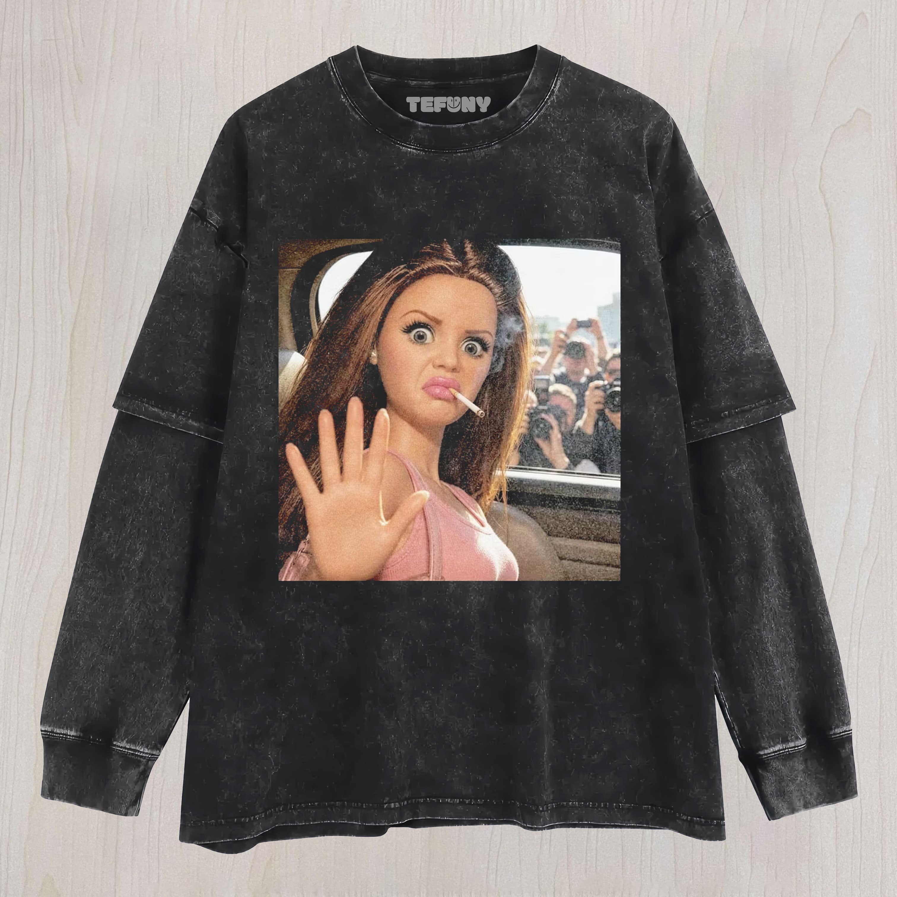 DISGUSTED DOLL GIRL V4 UNISEX TEE, TANK TOP, LAYERED LS, SWEATSHIRT & HOODIE