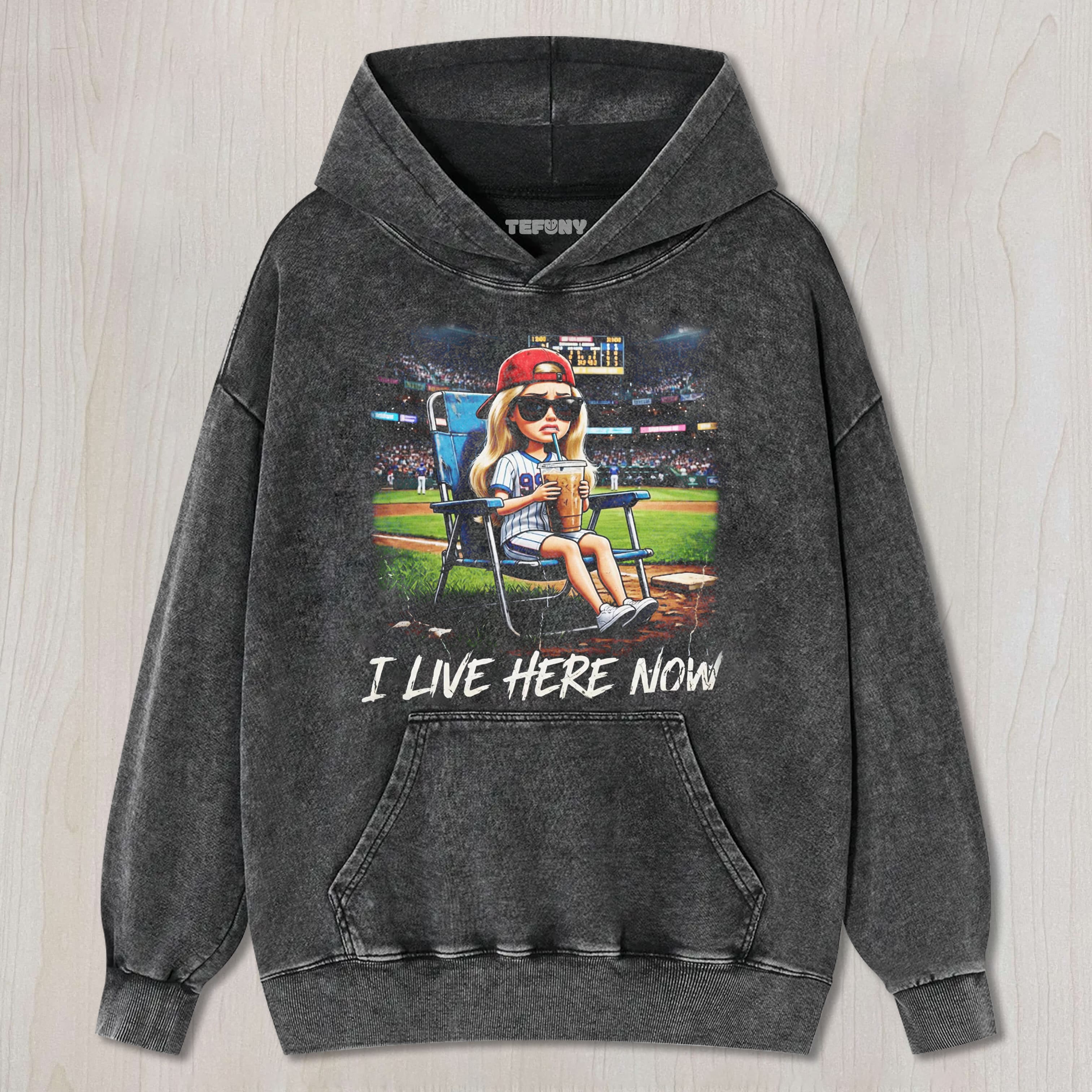 DISTRESSED DOLL FACE MEME BASEBALL LIFE UNISEX TEE, TANK TOP, LAYERED LS, SWEATSHIRT & HOODIE