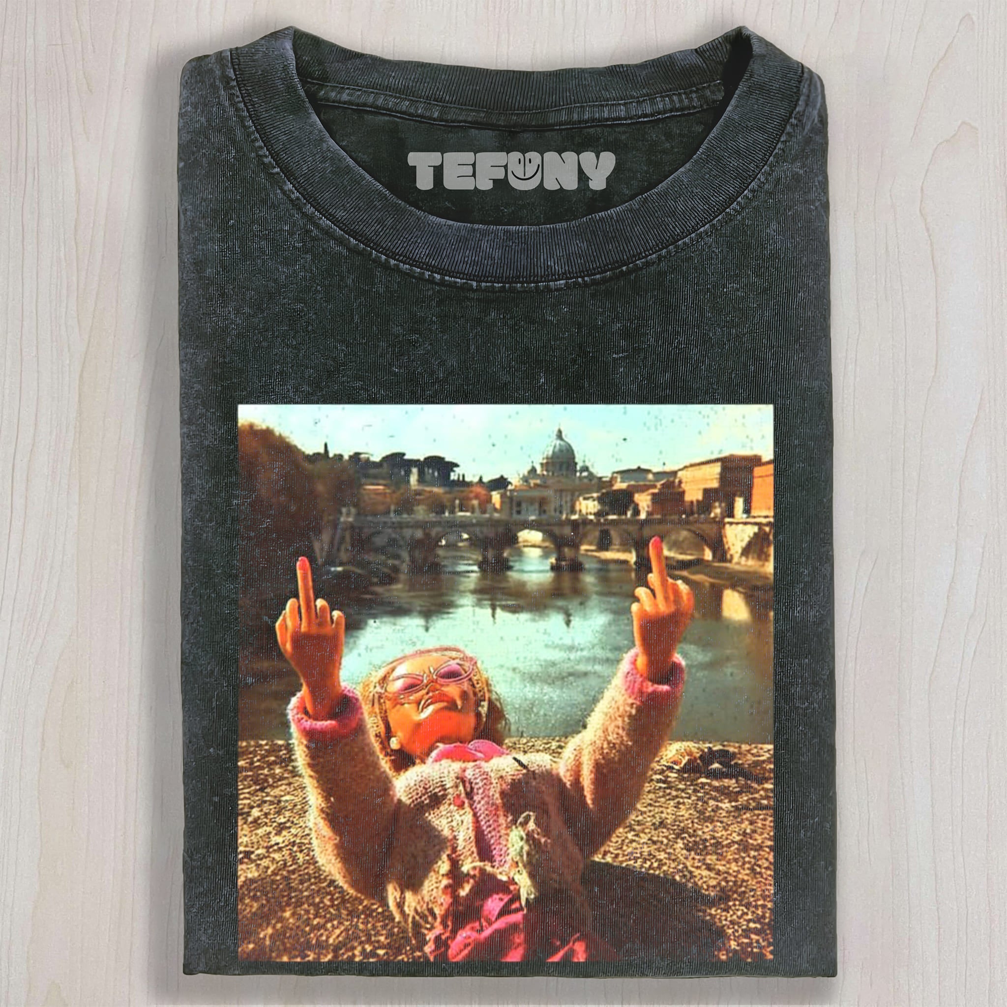DISTRESSED DOLL MEME UNISEX TEE, TANK TOP, LAYERED LS, SWEATSHIRT & HOODIE