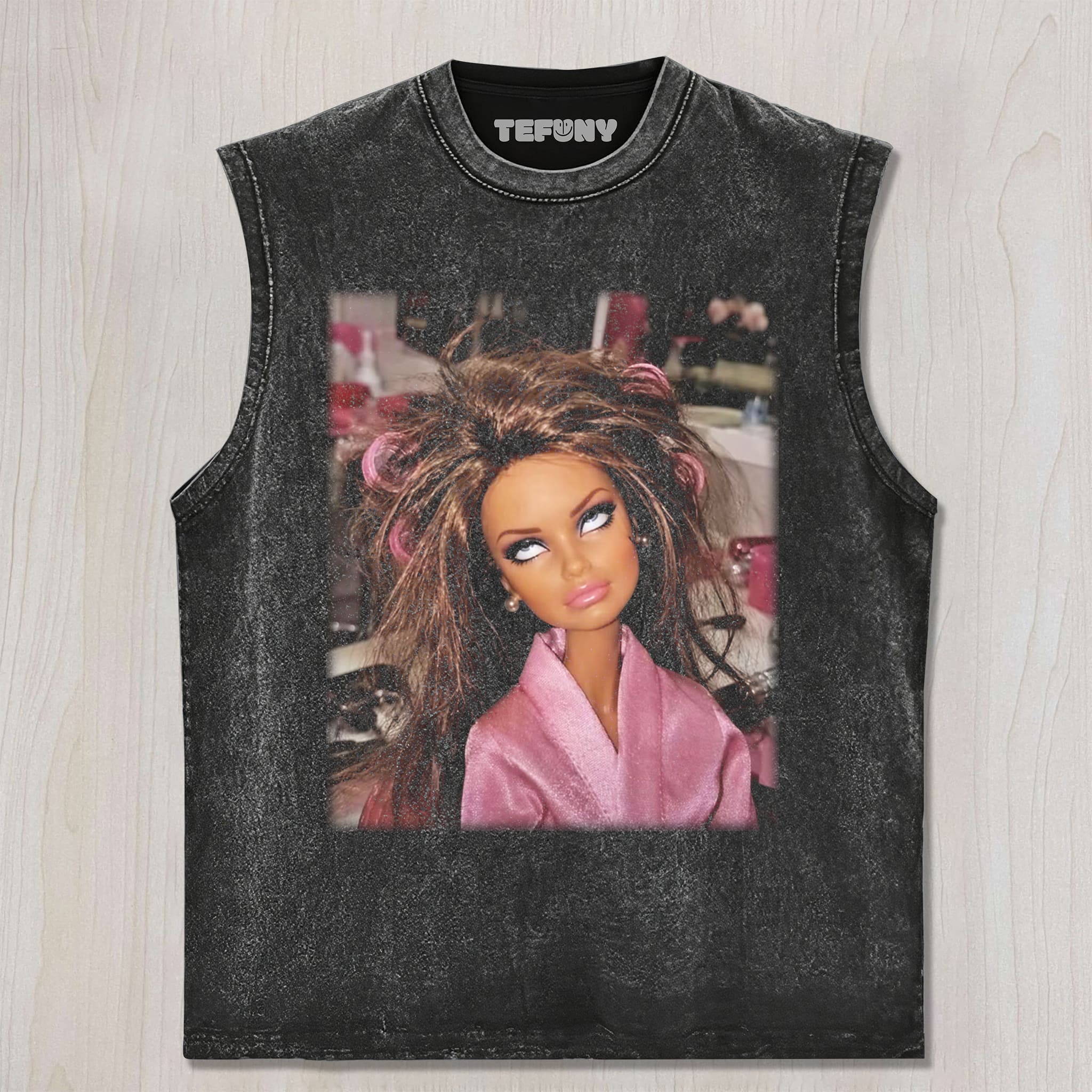 DISTRESSED DOLL MEME V11 UNISEX TEE, TANK TOP, LAYERED LS, SWEATSHIRT & HOODIE