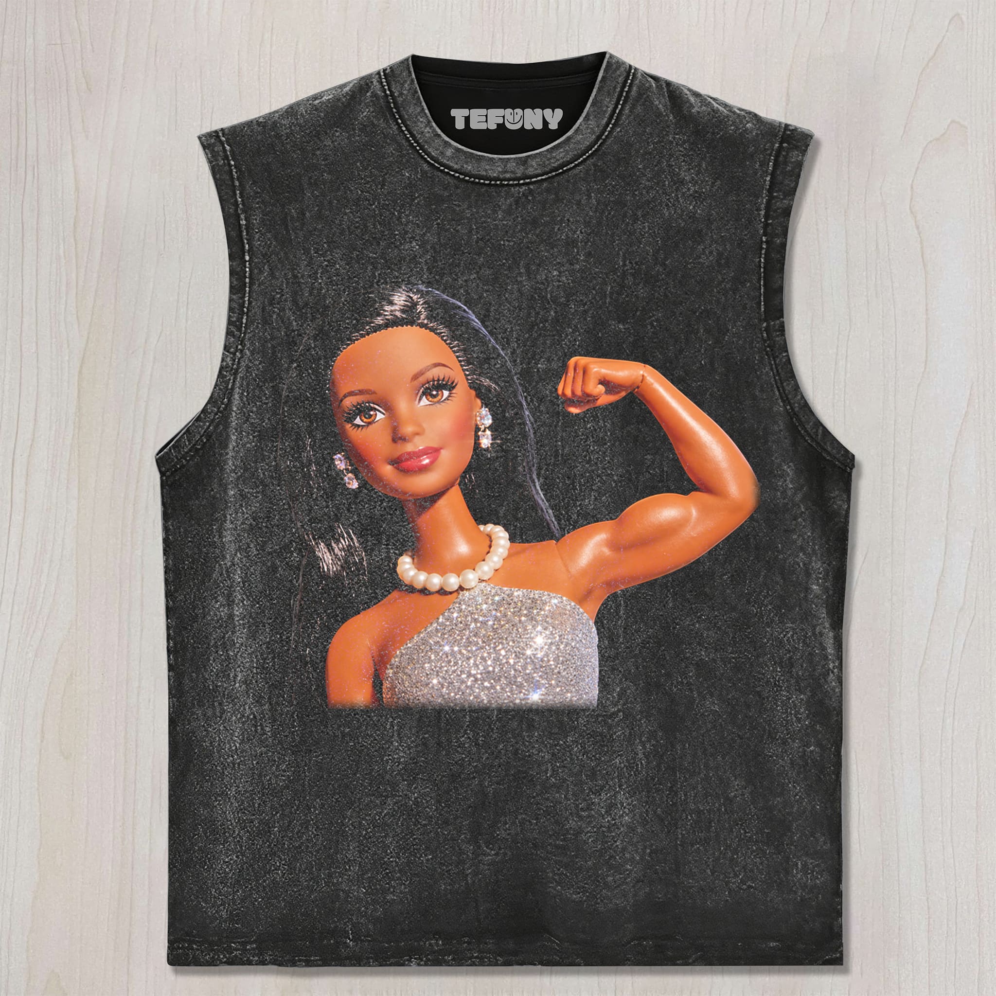 DISTRESSED DOLL MEME V12 UNISEX TEE, TANK TOP, LAYERED LS, SWEATSHIRT & HOODIE