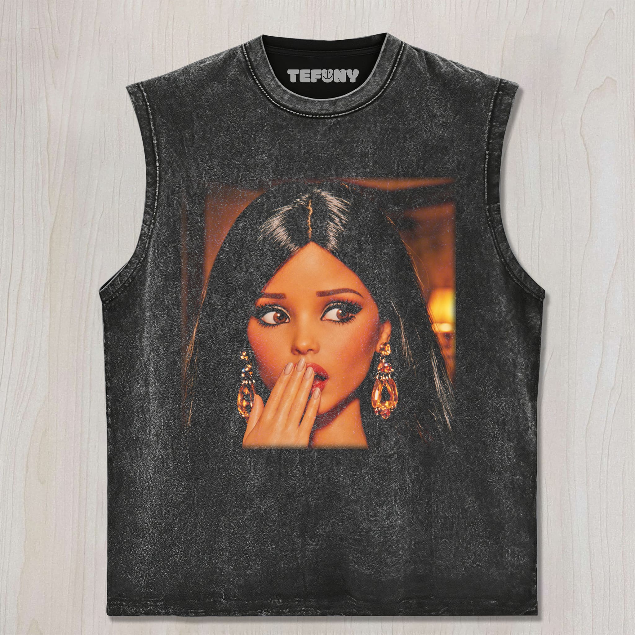 DISTRESSED DOLL MEME V14 UNISEX TEE, TANK TOP, LAYERED LS, SWEATSHIRT & HOODIE