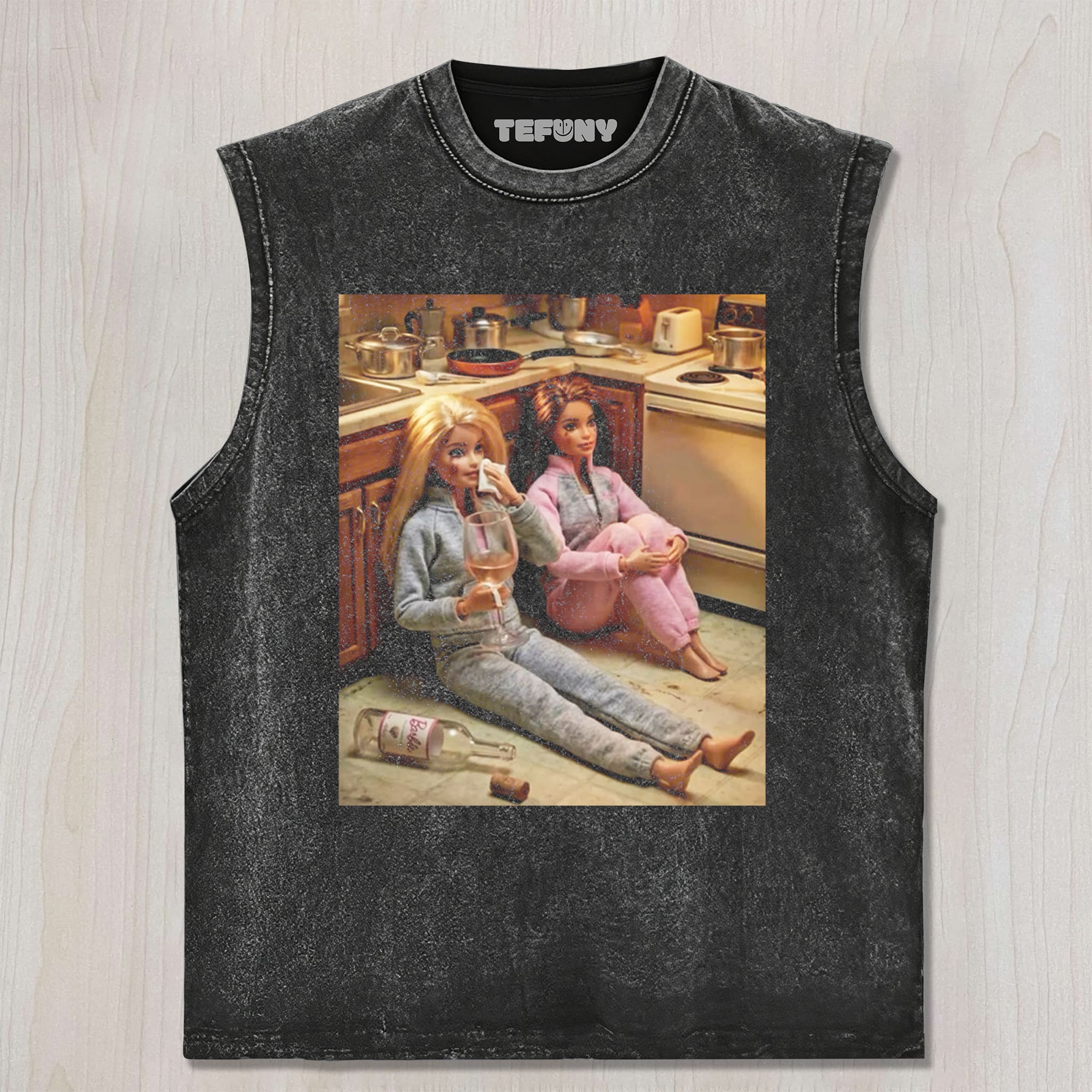 DISTRESSED DOLL MEME V14 UNISEX TEE, TANK TOP, LAYERED LS, SWEATSHIRT & HOODIE