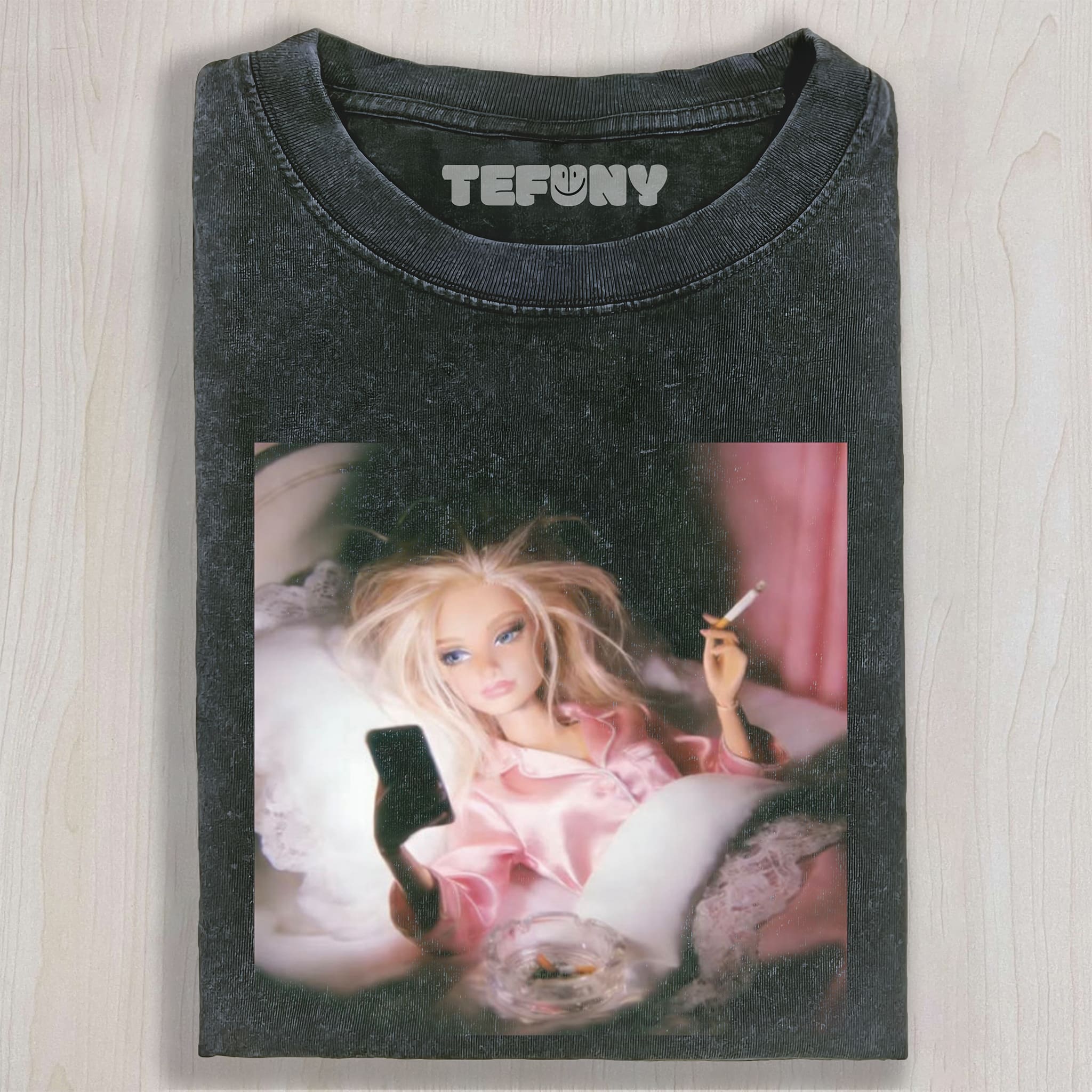 DISTRESSED DOLL MEME V19 UNISEX TEE, TANK TOP, LAYERED LS, SWEATSHIRT & HOODIE