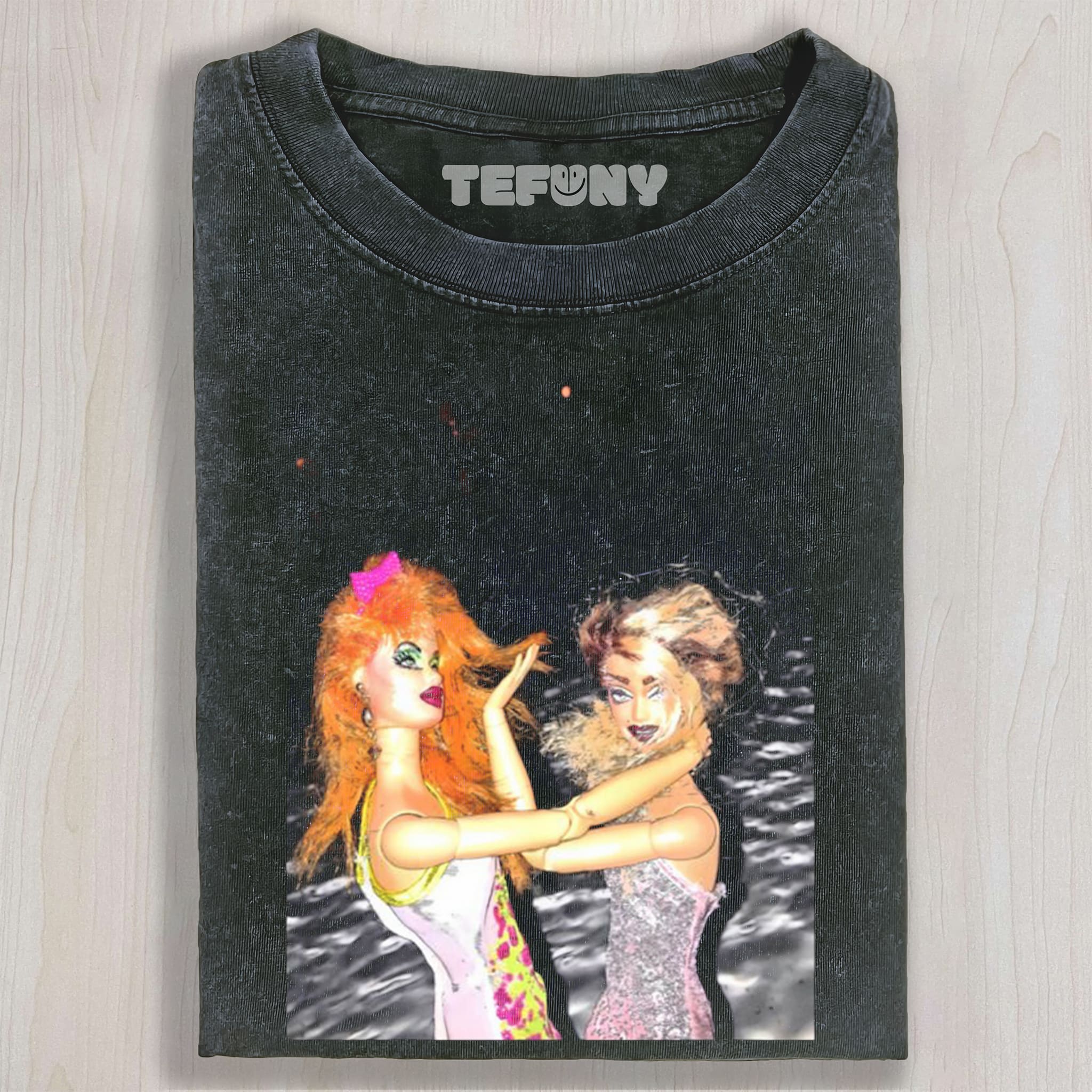 DISTRESSED DOLL MEME V1 UNISEX TEE, TANK TOP, LAYERED LS, SWEATSHIRT & HOODIE