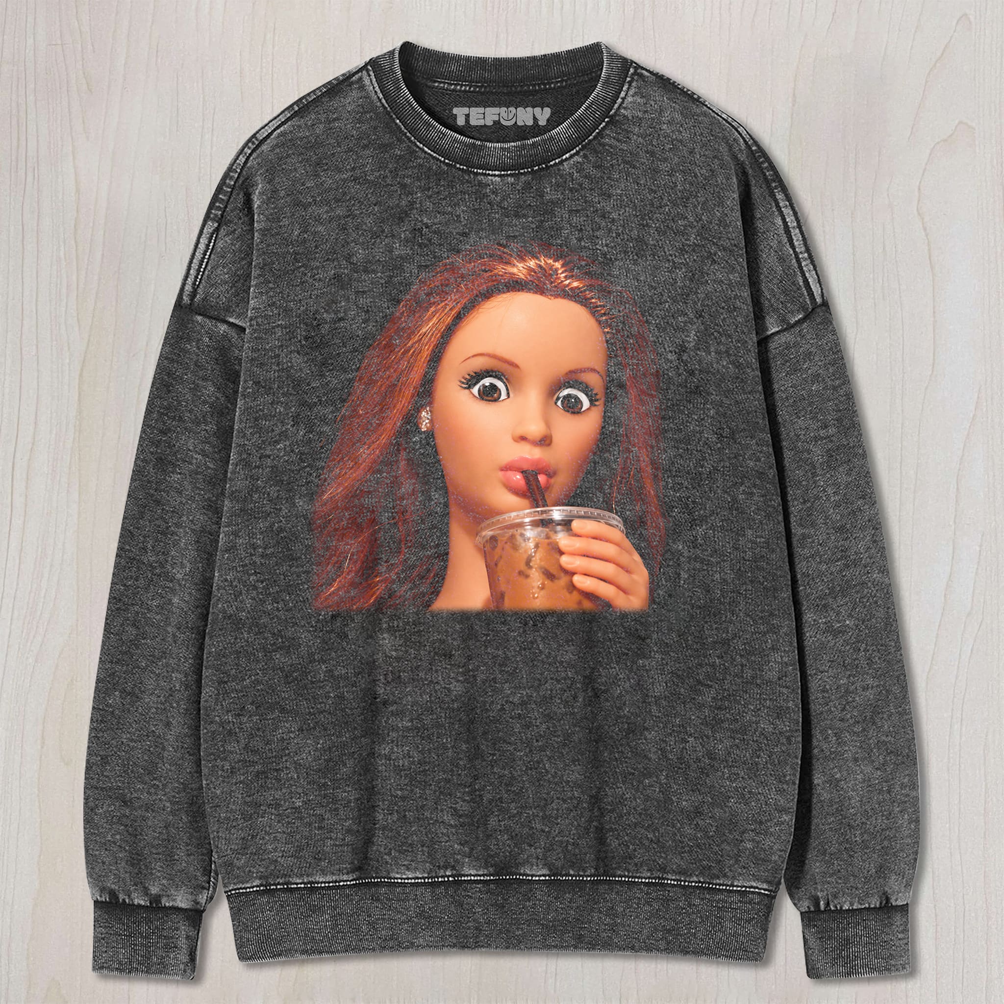 DISTRESSED DOLL MEME V20 UNISEX TEE, TANK TOP, LAYERED LS, SWEATSHIRT & HOODIE