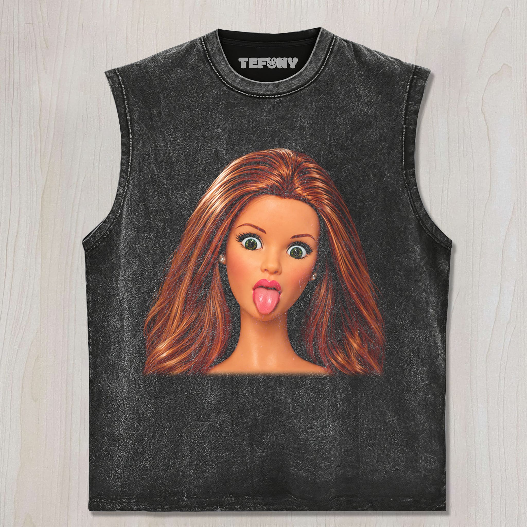 DISTRESSED DOLL MEME V22 UNISEX TEE, TANK TOP, LAYERED LS, SWEATSHIRT & HOODIE