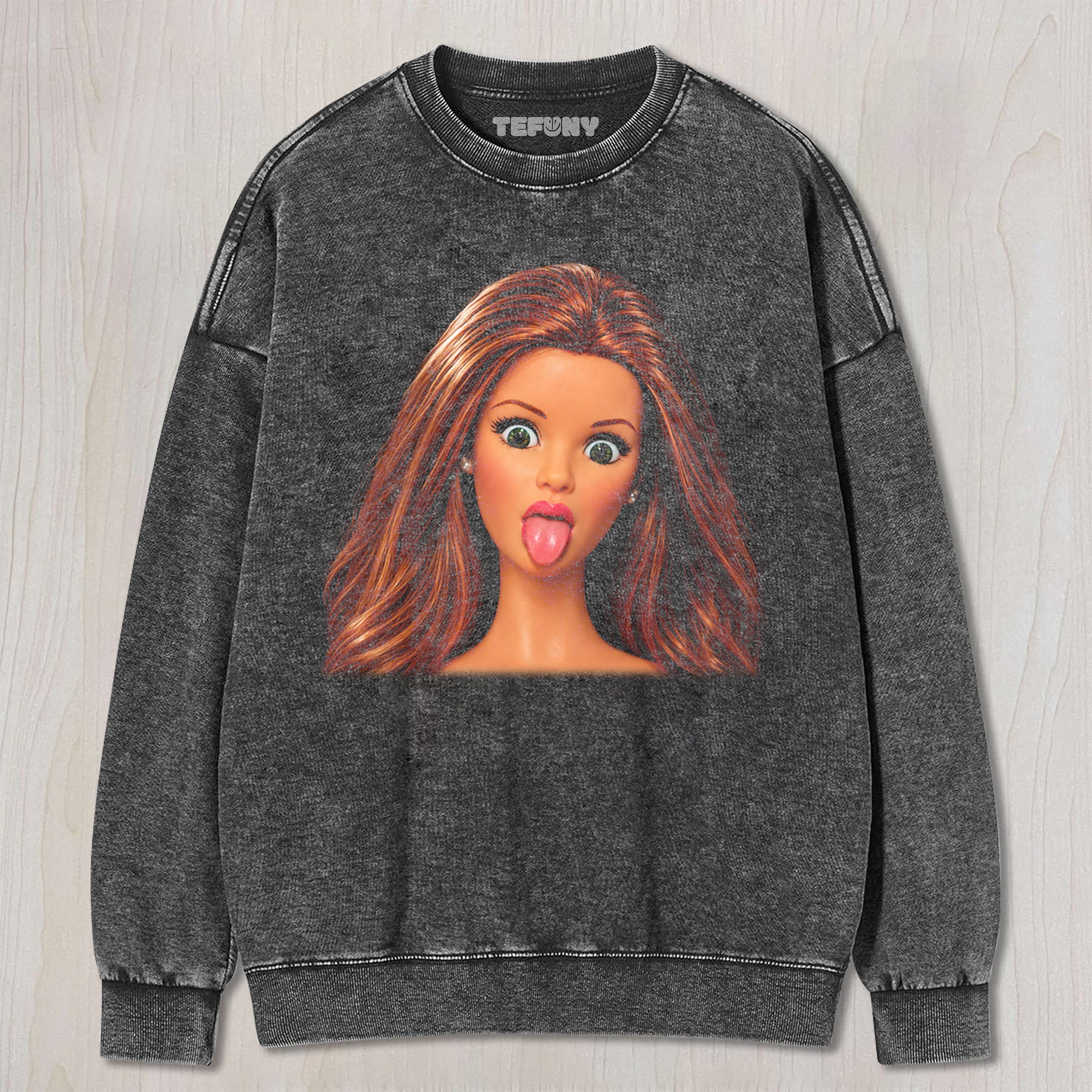 DISTRESSED DOLL MEME V22 UNISEX TEE, TANK TOP, LAYERED LS, SWEATSHIRT & HOODIE