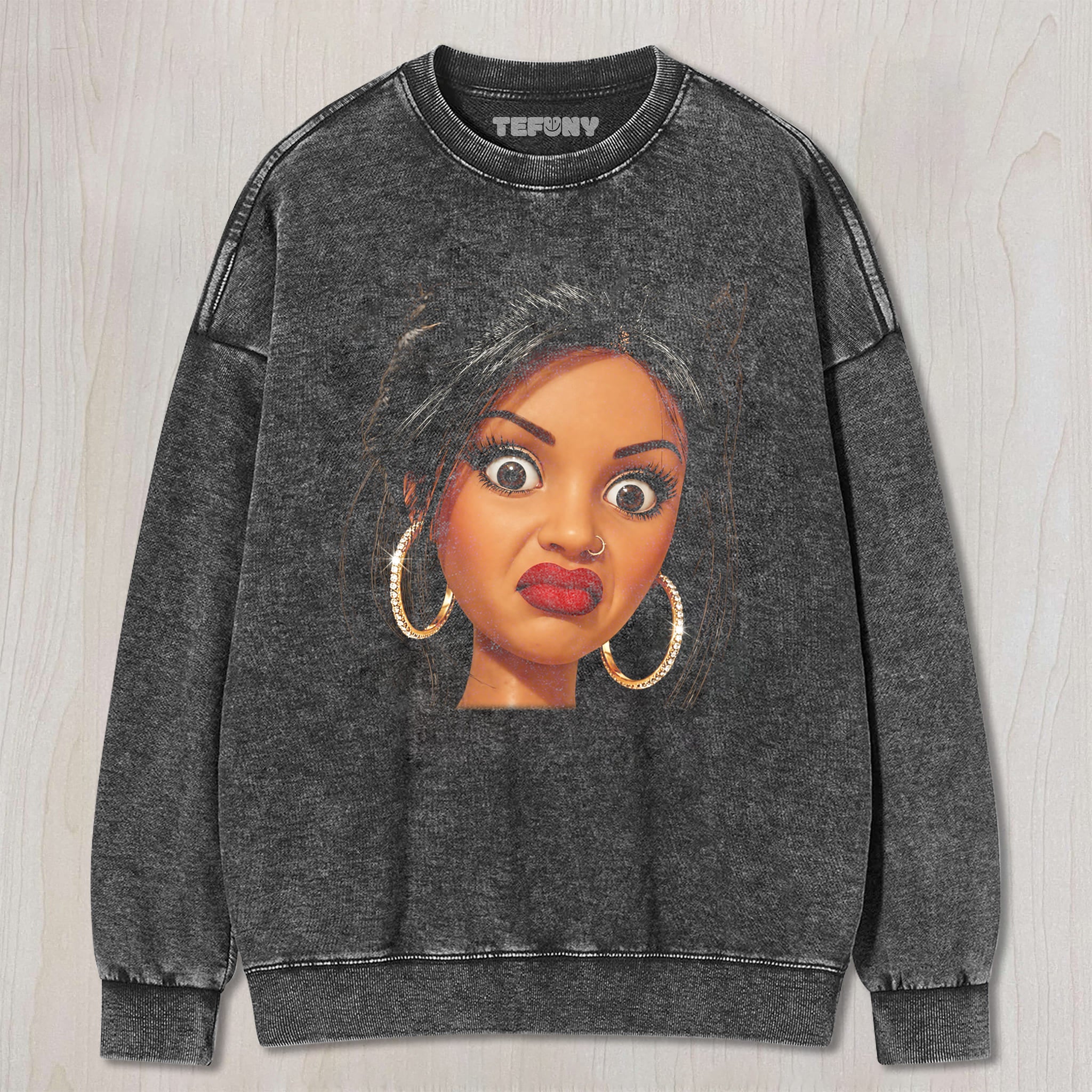 DISTRESSED DOLL MEME V2 UNISEX TEE, TANK TOP, LAYERED LS, SWEATSHIRT & HOODIE