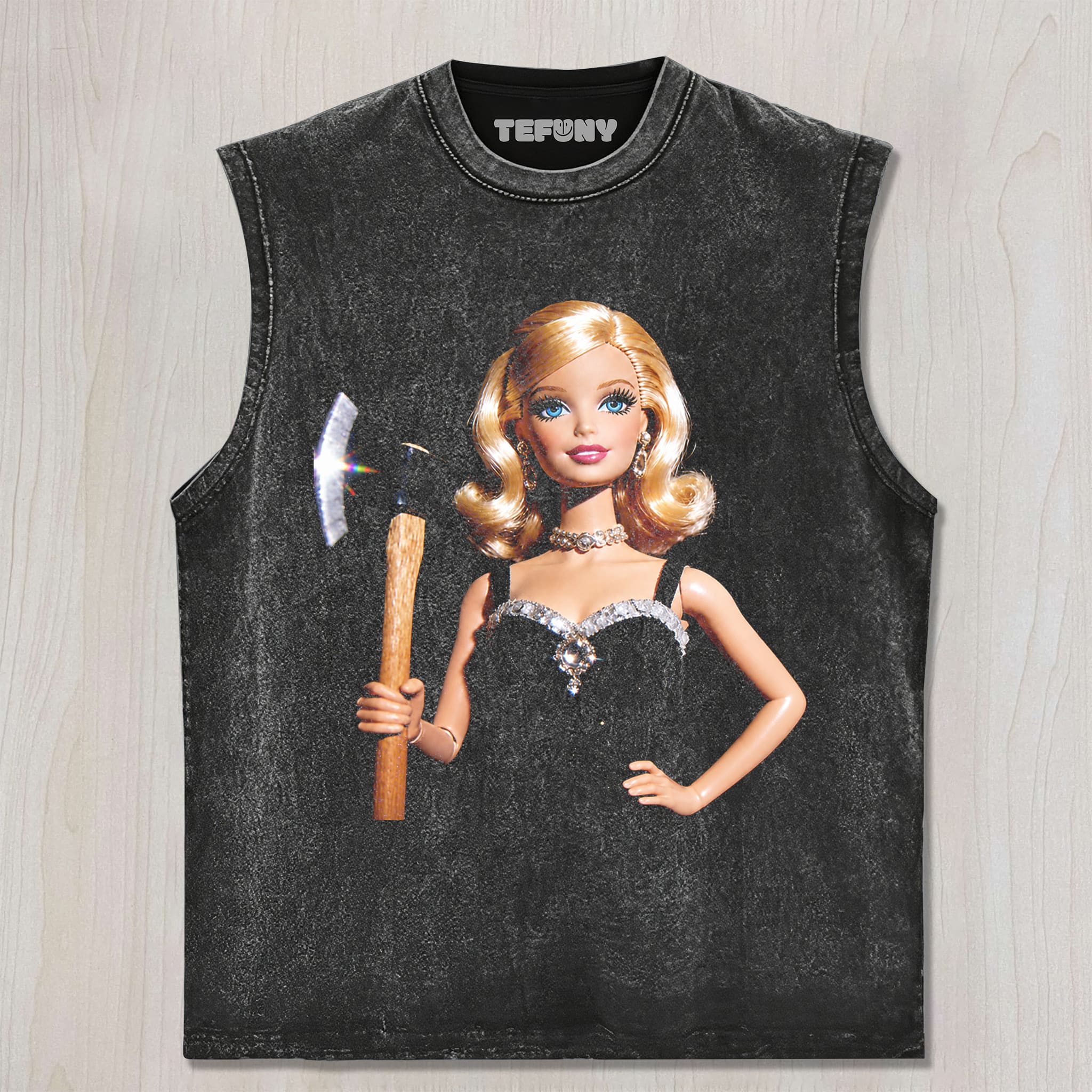 DISTRESSED DOLL MEME V3 UNISEX TEE, TANK TOP, LAYERED LS, SWEATSHIRT & HOODIE