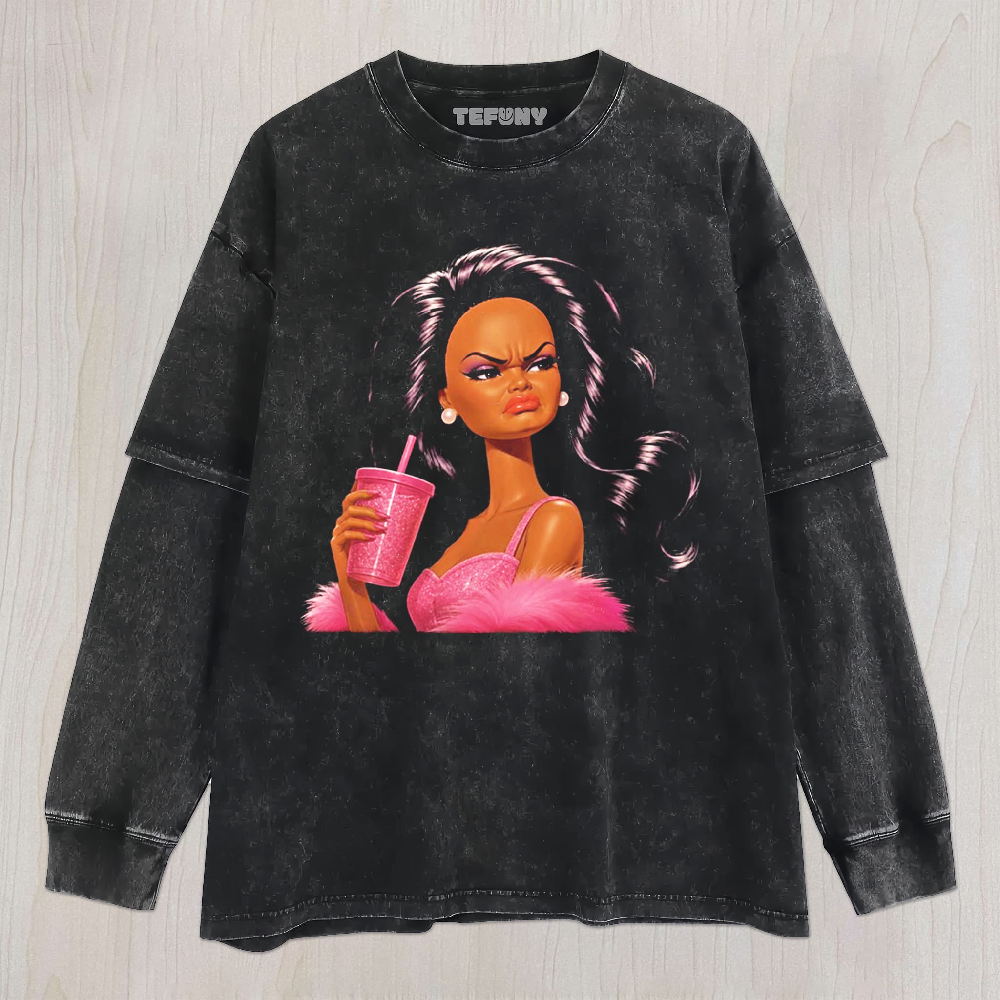 DISTRESSED DOLL MEME V4 UNISEX TEE, TANK TOP, LAYERED LS, SWEATSHIRT & HOODIE