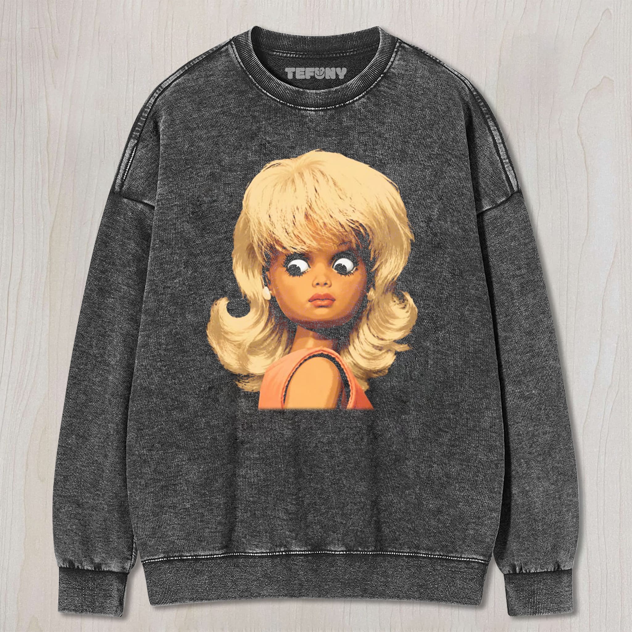 DISTRESSED DOLL MEME V5 UNISEX TEE, TANK TOP, LAYERED LS, SWEATSHIRT & HOODIE