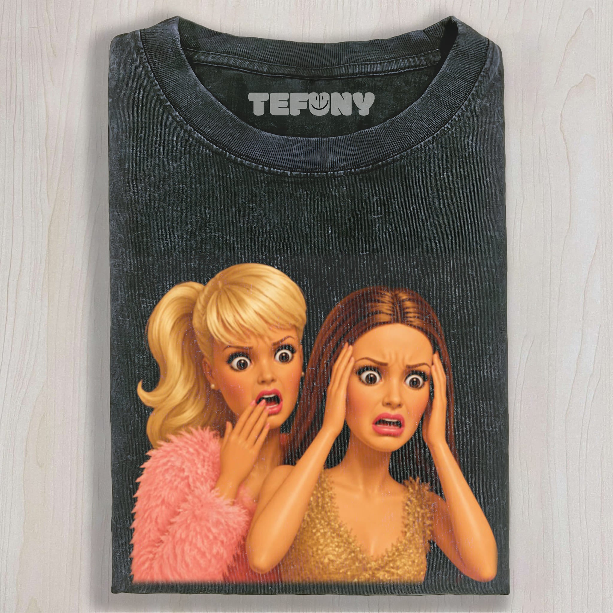 DISTRESSED DOLL MEME V6 UNISEX TEE, TANK TOP, LAYERED LS, SWEATSHIRT & HOODIE