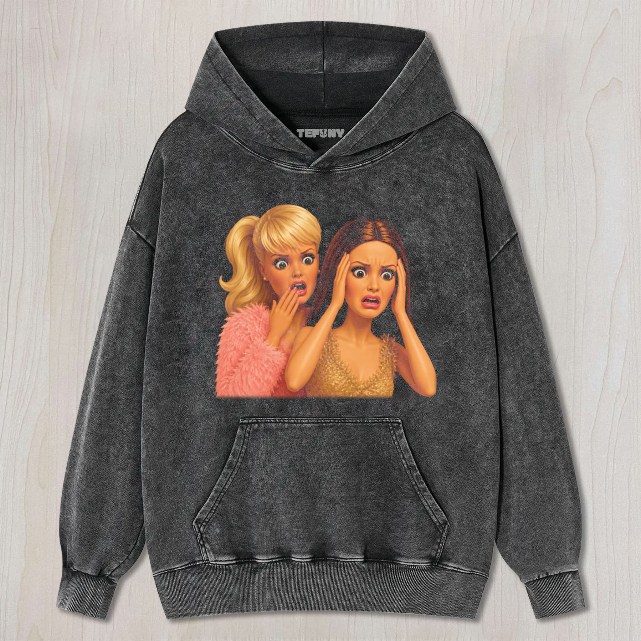DISTRESSED DOLL MEME V6 UNISEX TEE, TANK TOP, LAYERED LS, SWEATSHIRT & HOODIE