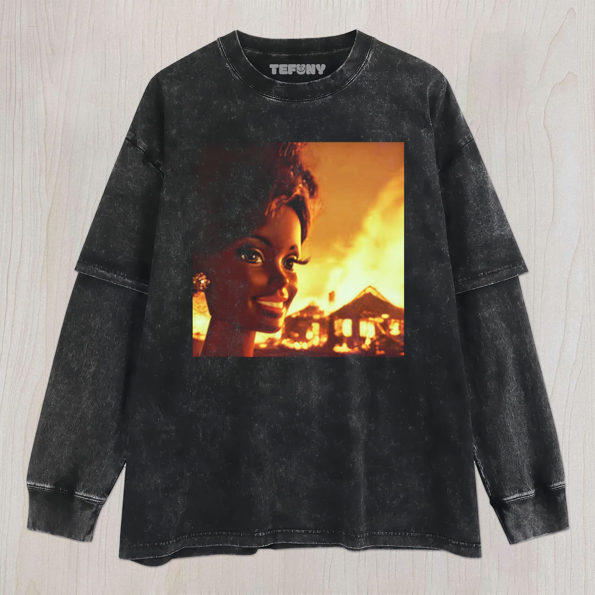 DISTRESSED DOLL MEME V7 UNISEX TEE, TANK TOP, LAYERED LS, SWEATSHIRT & HOODIE