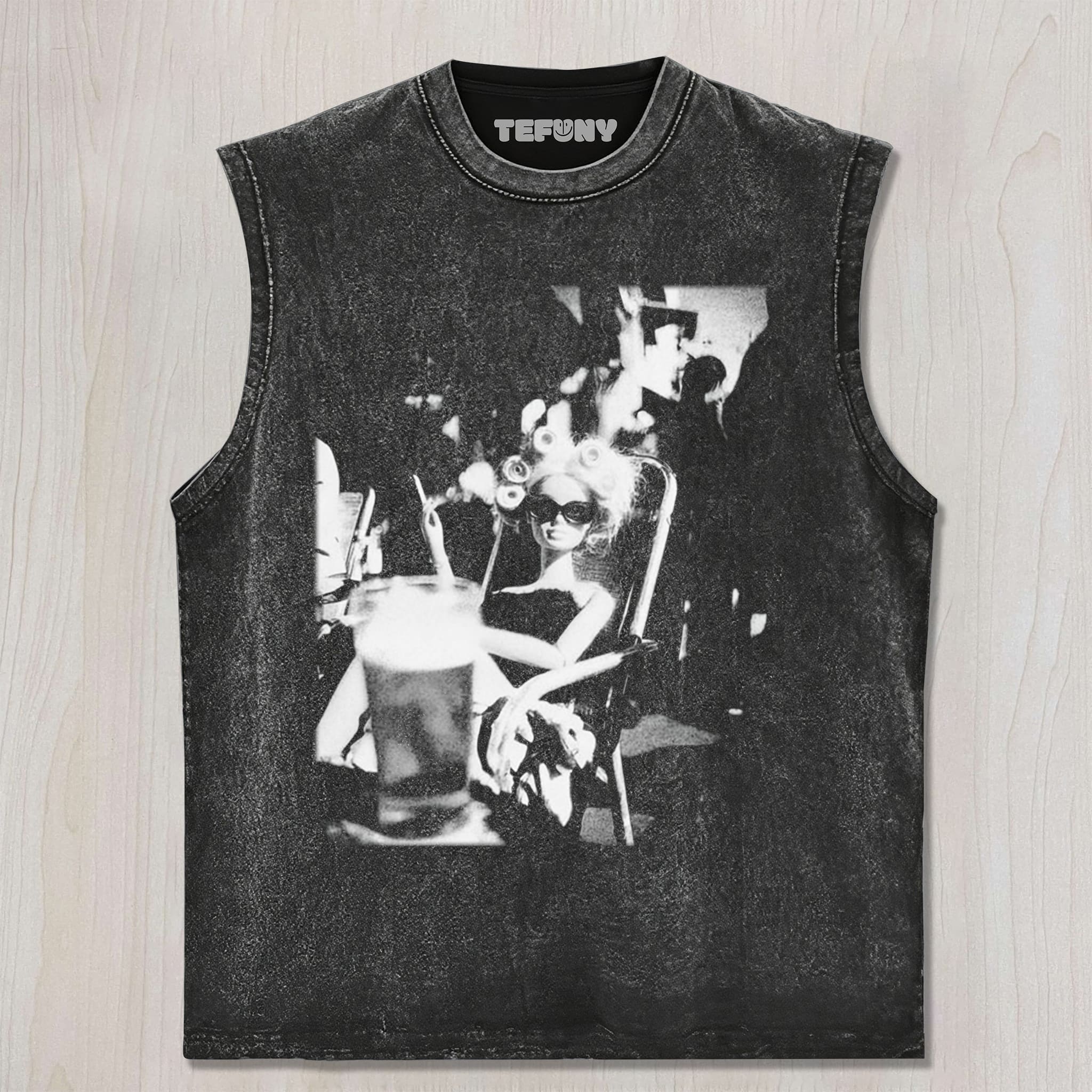 DISTRESSED DOLL MEME V8 UNISEX TEE, TANK TOP, LAYERED LS, SWEATSHIRT & HOODIE