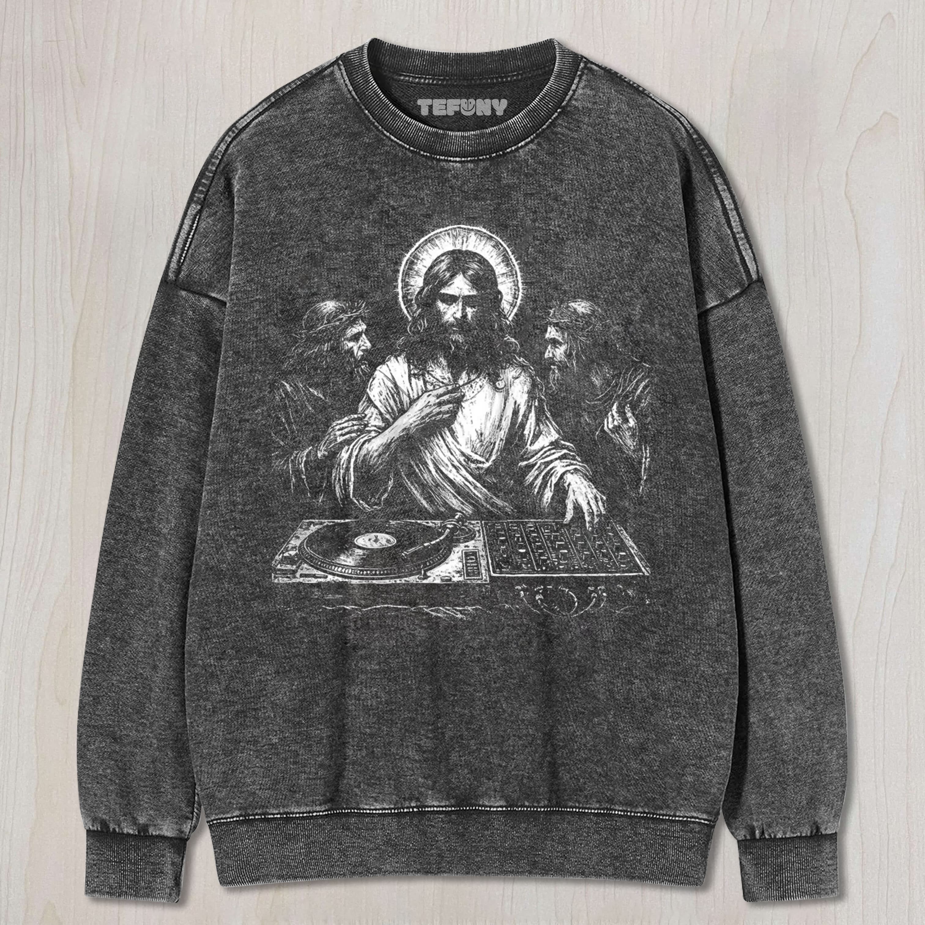 DJ JESUS CHRIST UNISEX TEE, TANK TOP, LAYERED LS, SWEATSHIRT & HOODIE