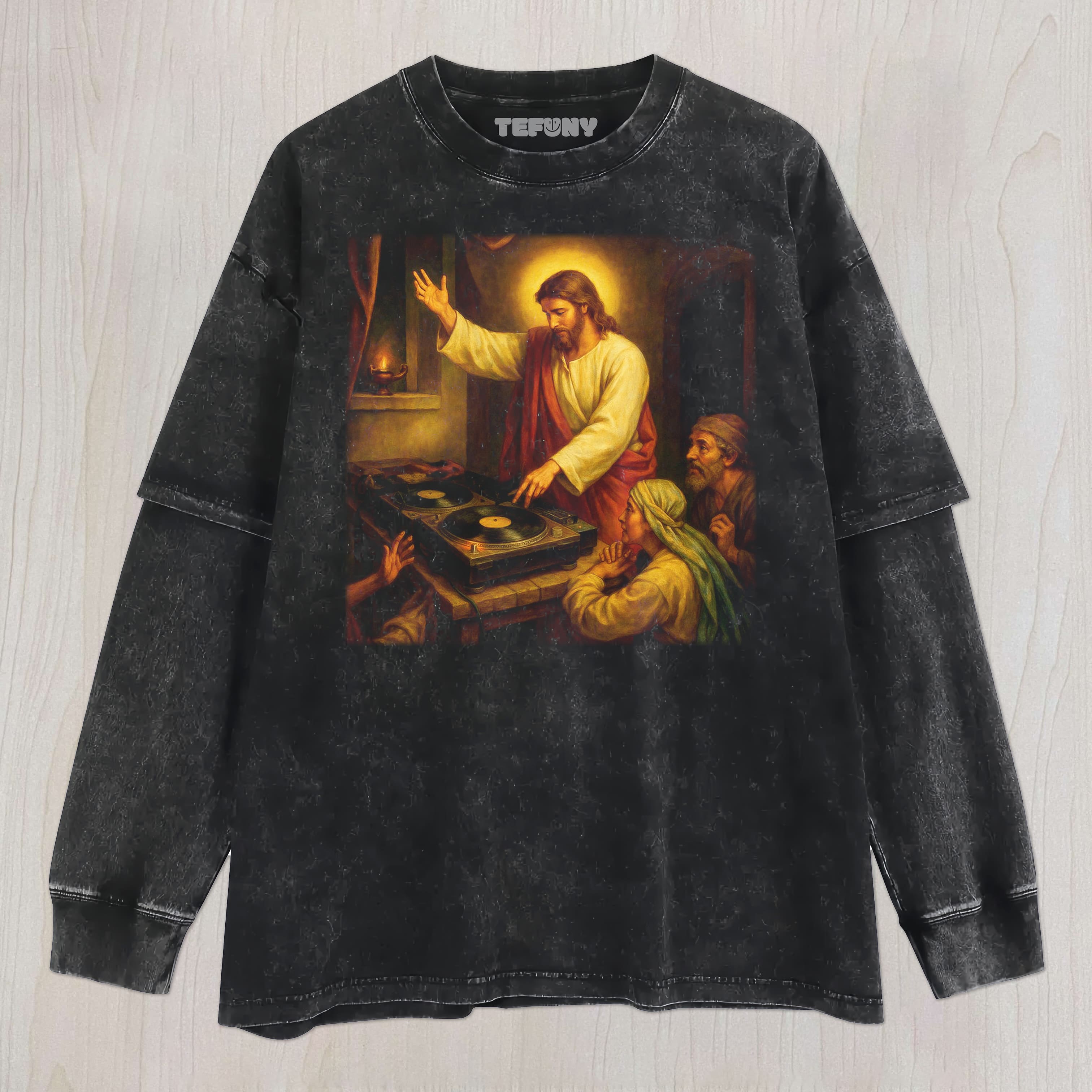 DJ JESUS V1 UNISEX TEE, TANK TOP, LAYERED LS, SWEATSHIRT & HOODIE