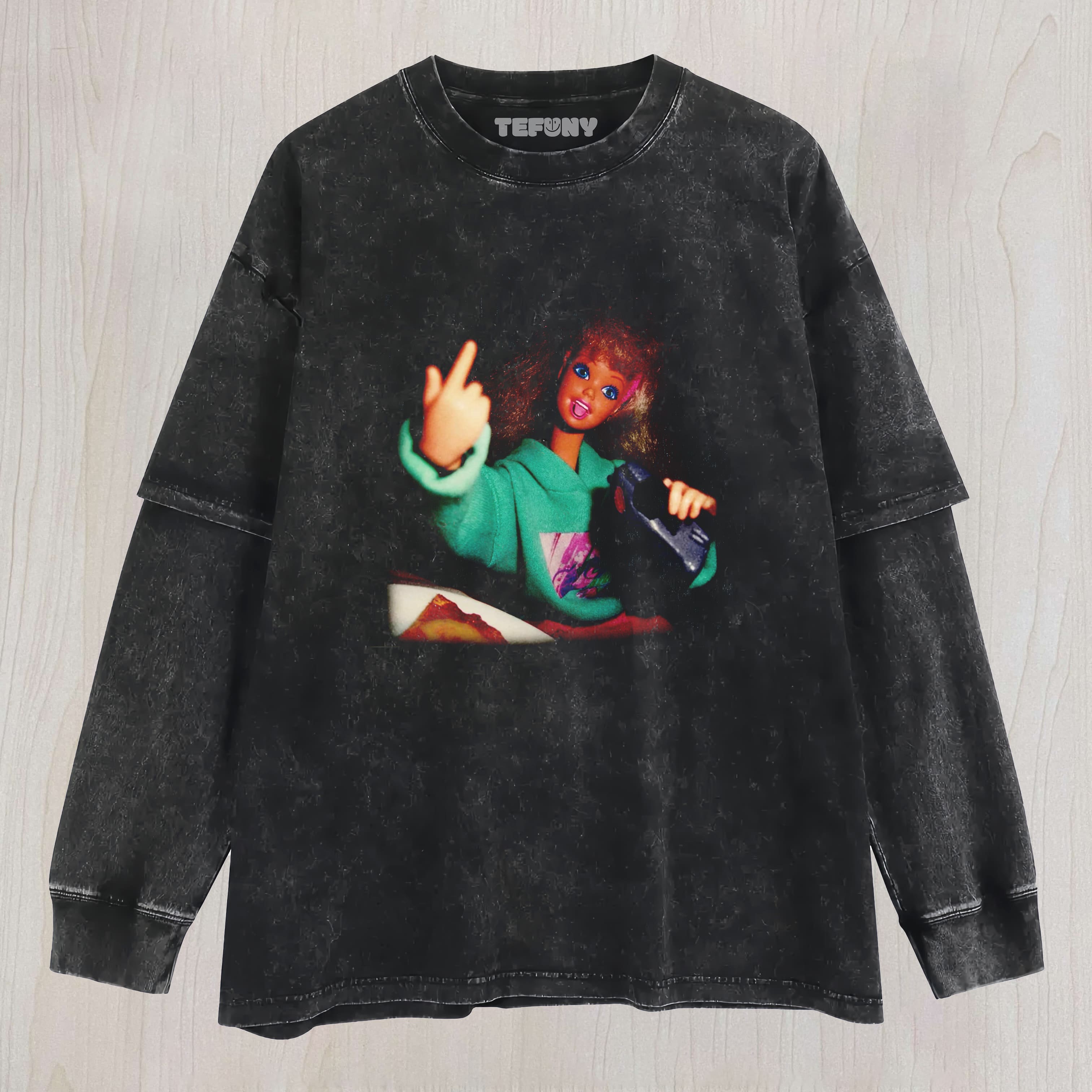 DOLL FACE MEME BITCH UNISEX TEE, TANK TOP, LAYERED LS, SWEATSHIRT & HOODIE