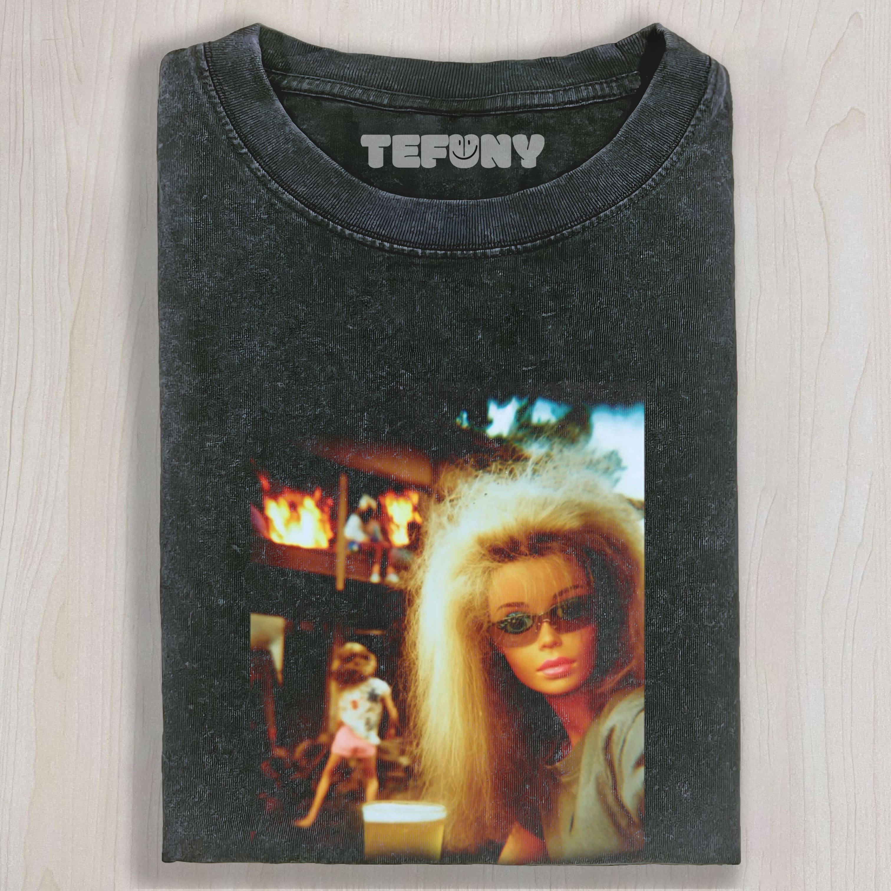 DOLL FACE MEME BURNING DOWN THE HOUSE UNISEX TEE, TANK TOP, LAYERED LS, SWEATSHIRT & HOODIE