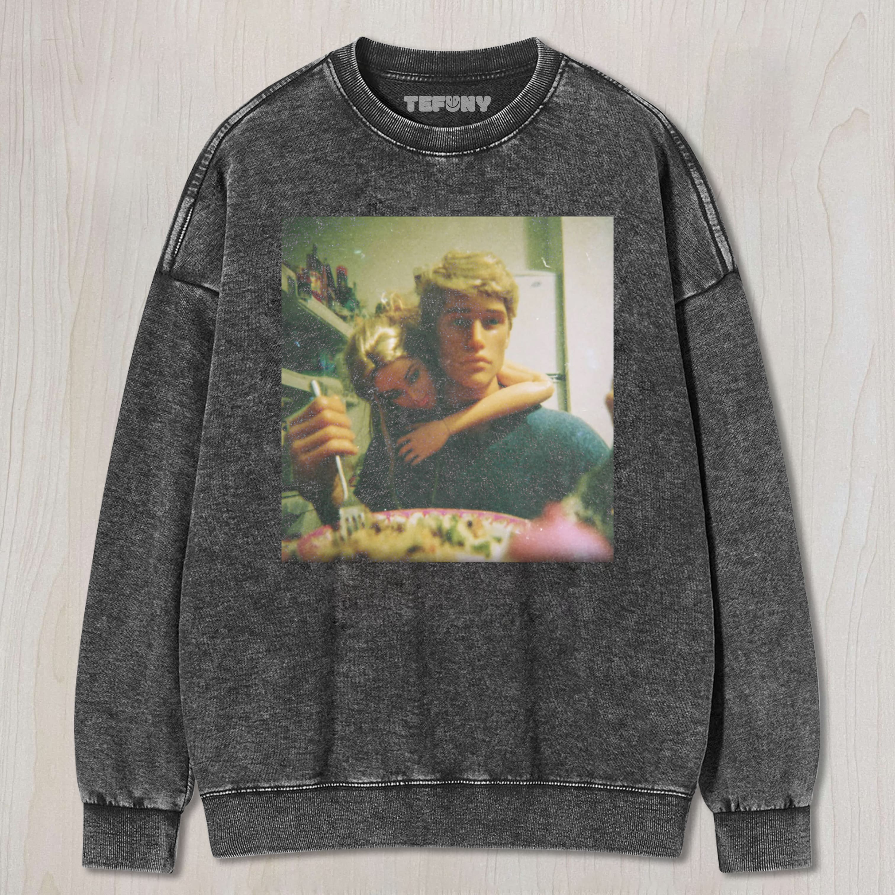 DOLL FACE MEME COZY DINNER UNISEX TEE, TANK TOP, LAYERED LS, SWEATSHIRT & HOODIE