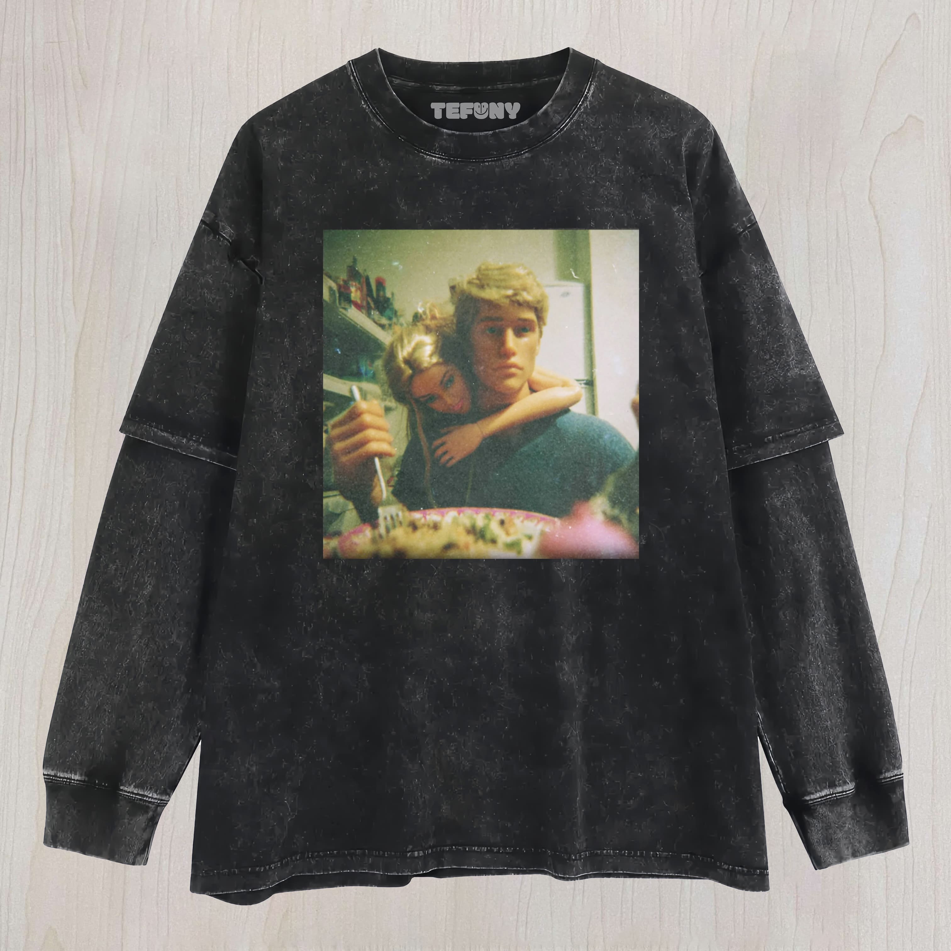 DOLL FACE MEME COZY DINNER UNISEX TEE, TANK TOP, LAYERED LS, SWEATSHIRT & HOODIE