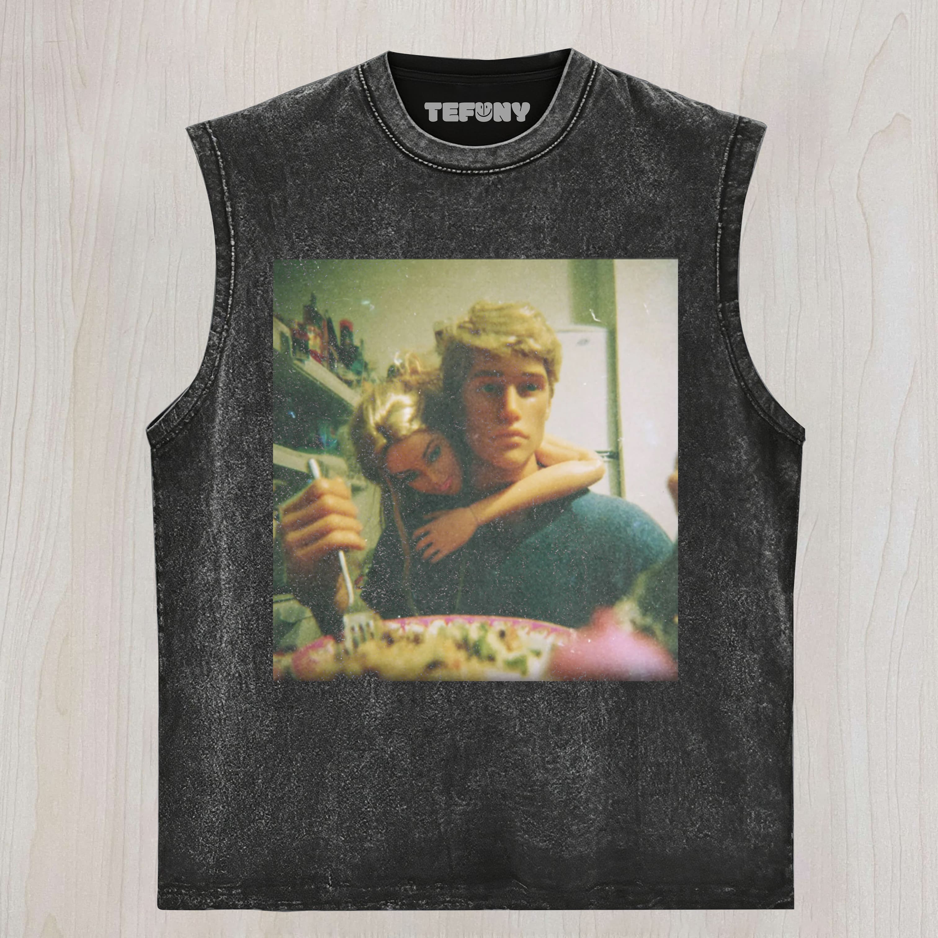 DOLL FACE MEME COZY DINNER UNISEX TEE, TANK TOP, LAYERED LS, SWEATSHIRT & HOODIE