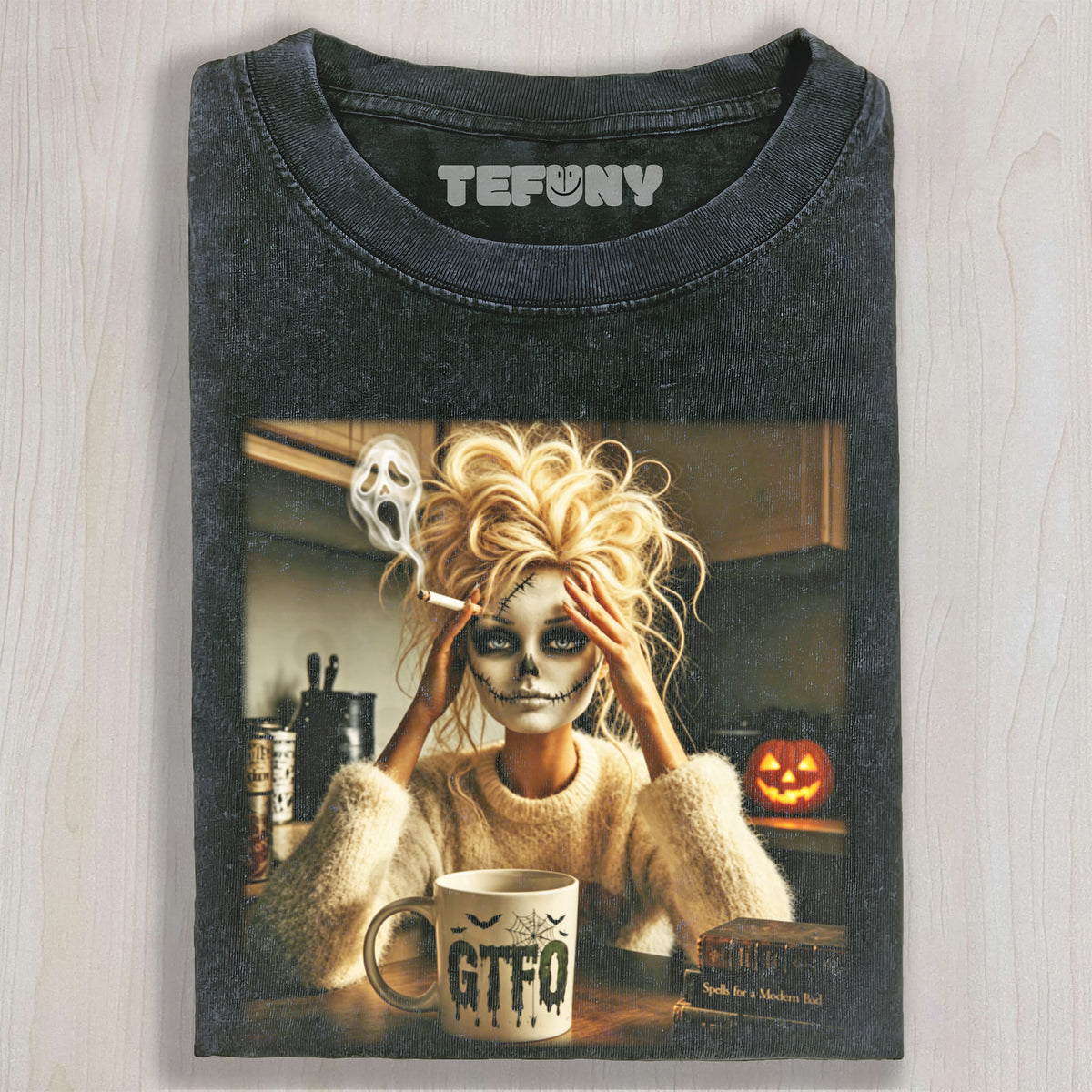 DOLL FACE MEME HALLOWEEN GIRL UNISEX TEE, TANK TOP, LAYERED LS, SWEATSHIRT & HOODIE
