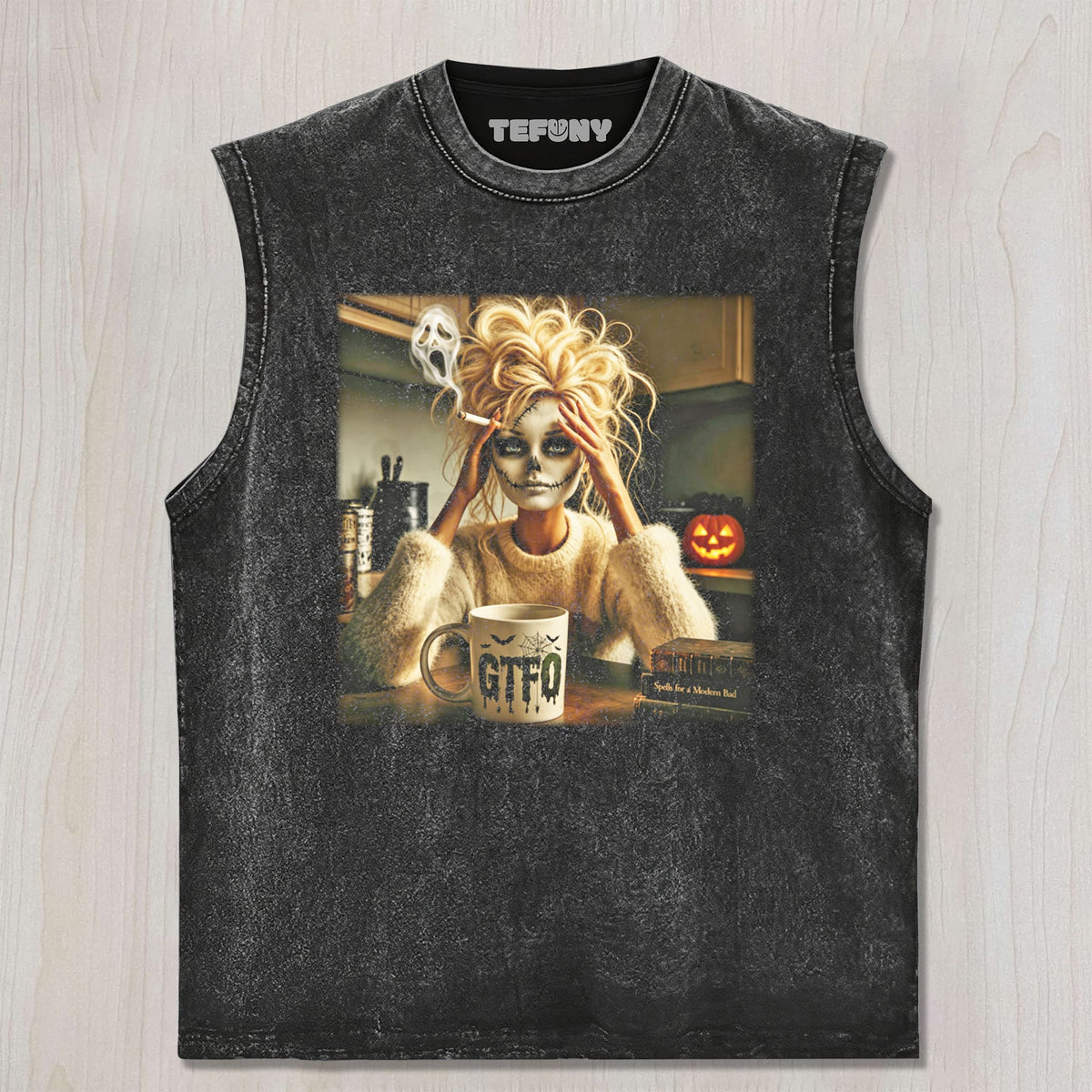 DOLL FACE MEME HALLOWEEN GIRL UNISEX TEE, TANK TOP, LAYERED LS, SWEATSHIRT & HOODIE
