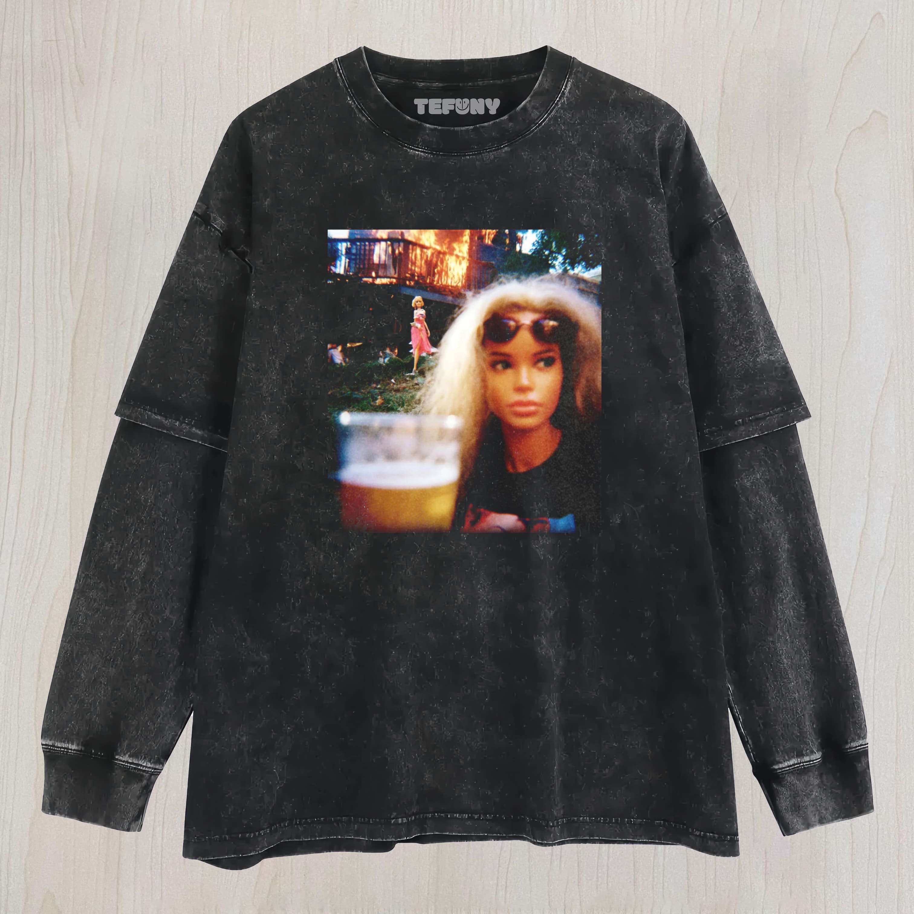 DOLL FACE MEME HEAT WAVE UNISEX TEE, TANK TOP, LAYERED LS, SWEATSHIRT & HOODIE