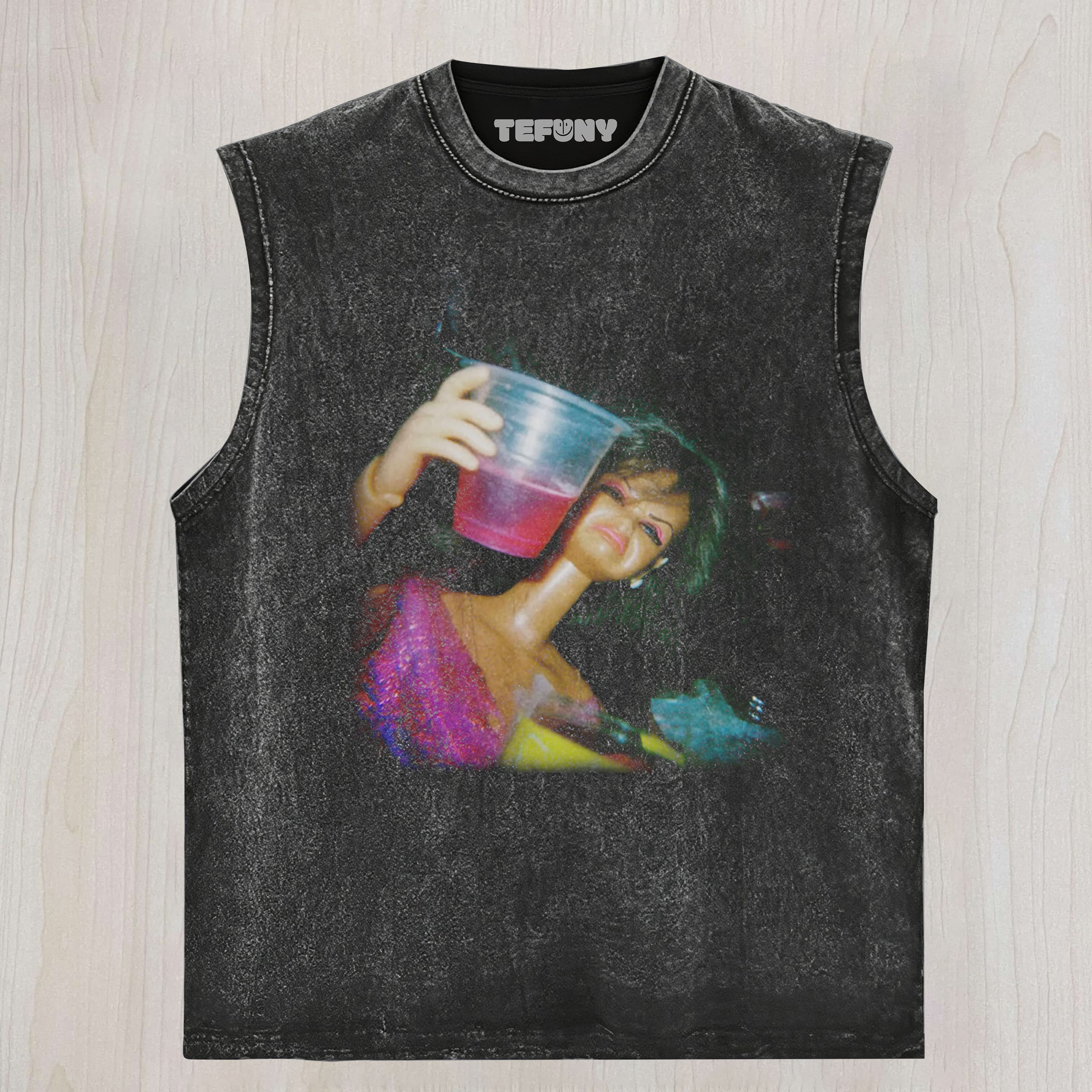 DOLL FACE MEME PARTY GLITCH UNISEX TEE, TANK TOP, LAYERED LS, SWEATSHIRT & HOODIE