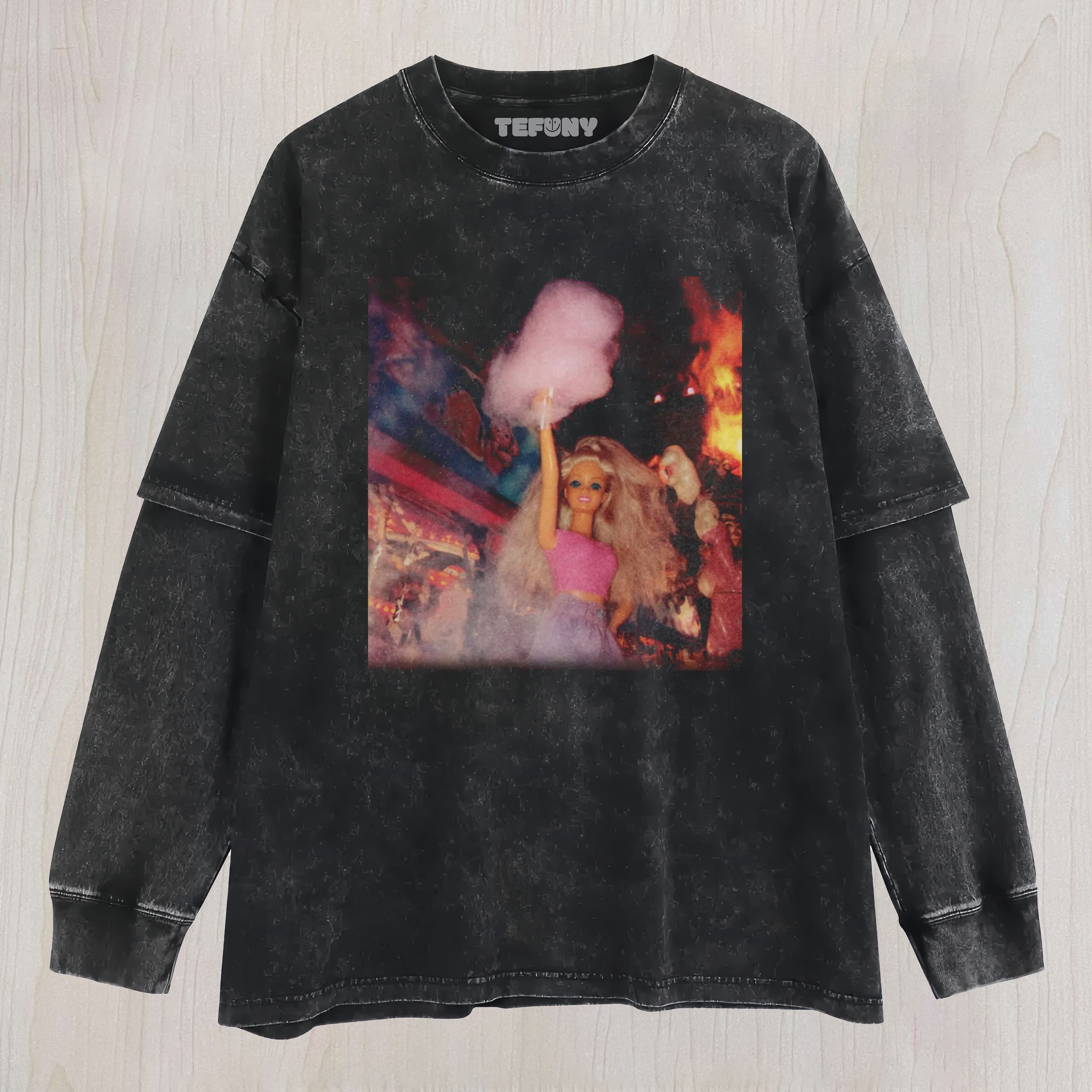 DOLL FACE MEME PINK DUST UNISEX TEE, TANK TOP, LAYERED LS, SWEATSHIRT & HOODIE
